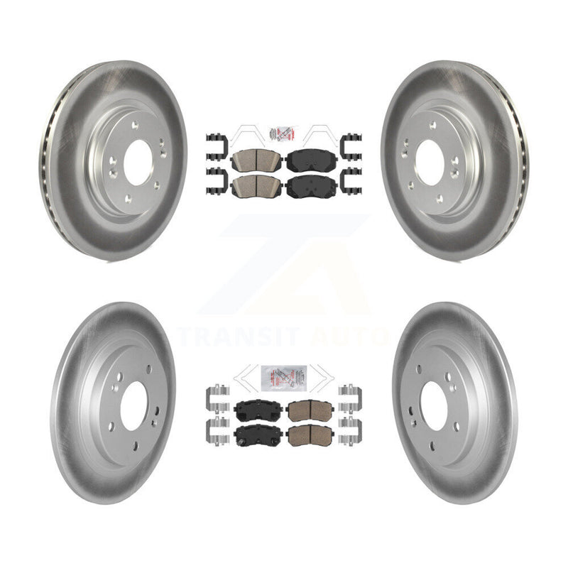 Transit Auto KGA-103340 Disc Brake Kit for 2018-2024 Hyundai Kona, Kia Seltos - Front and Rear