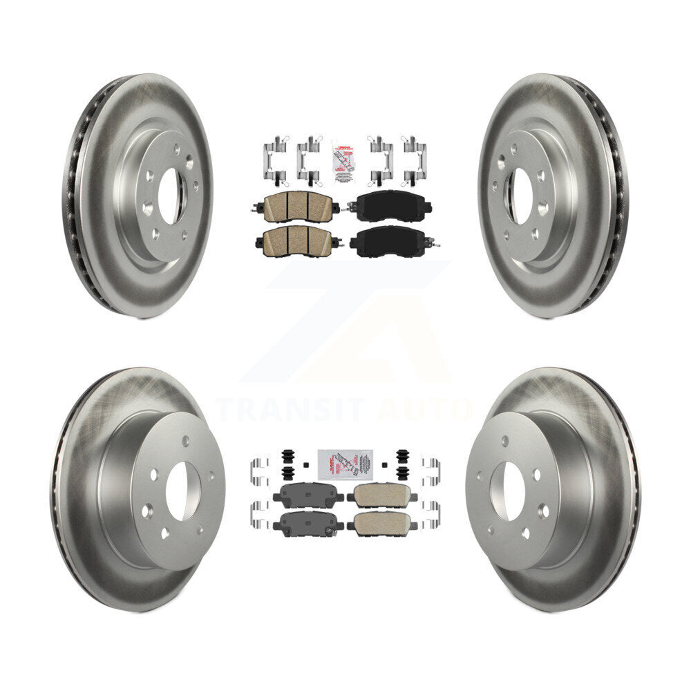 Transit Auto KGA-104903 Disc Brake Kit for 2014-2017 Nissan LEAF - Front and Rear