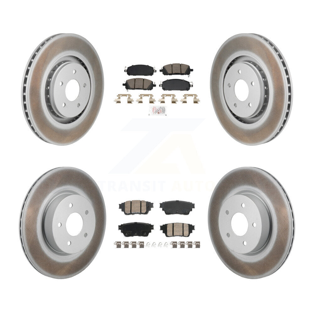 Transit Auto KGA-106185 Disc Brake Kit for 2022-2023 INFINITI QX60, Mitsubishi Outlander, Nissan Pathfinder - Front and Rear