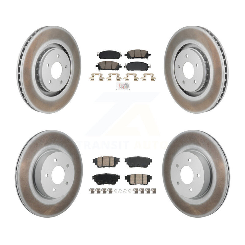 Transit Auto KGA-106185 Disc Brake Kit for 2022-2023 INFINITI QX60, Mitsubishi Outlander, Nissan Pathfinder - Front and Rear