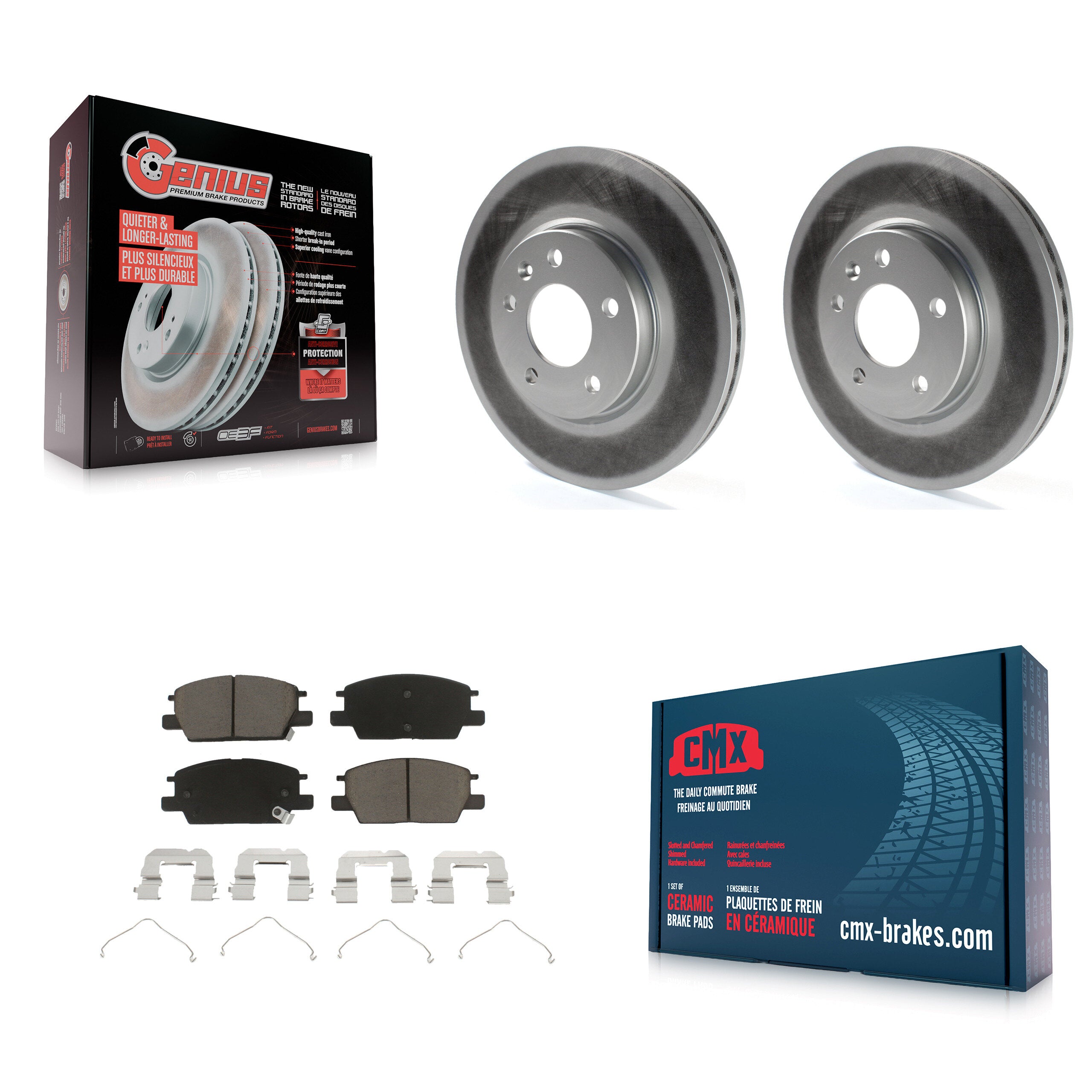 Transit Auto KGC-100025 Disc Brake Kit for 2016-2020 Chevrolet Equinox, Buick Regal Sportback and More - Front