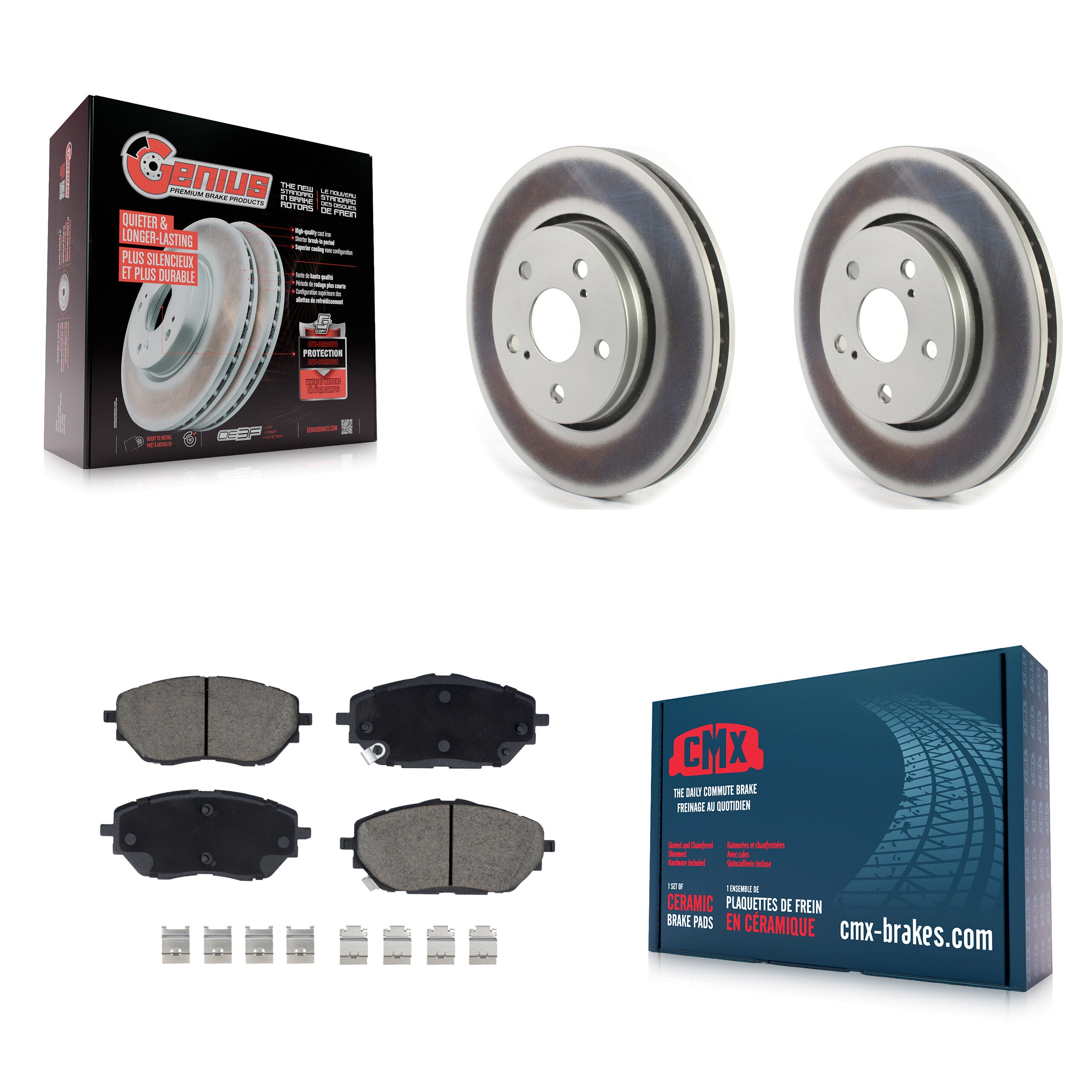 Transit Auto KGC-100026 Disc Brake Kit for 2018-2021 Toyota C-HR - Front