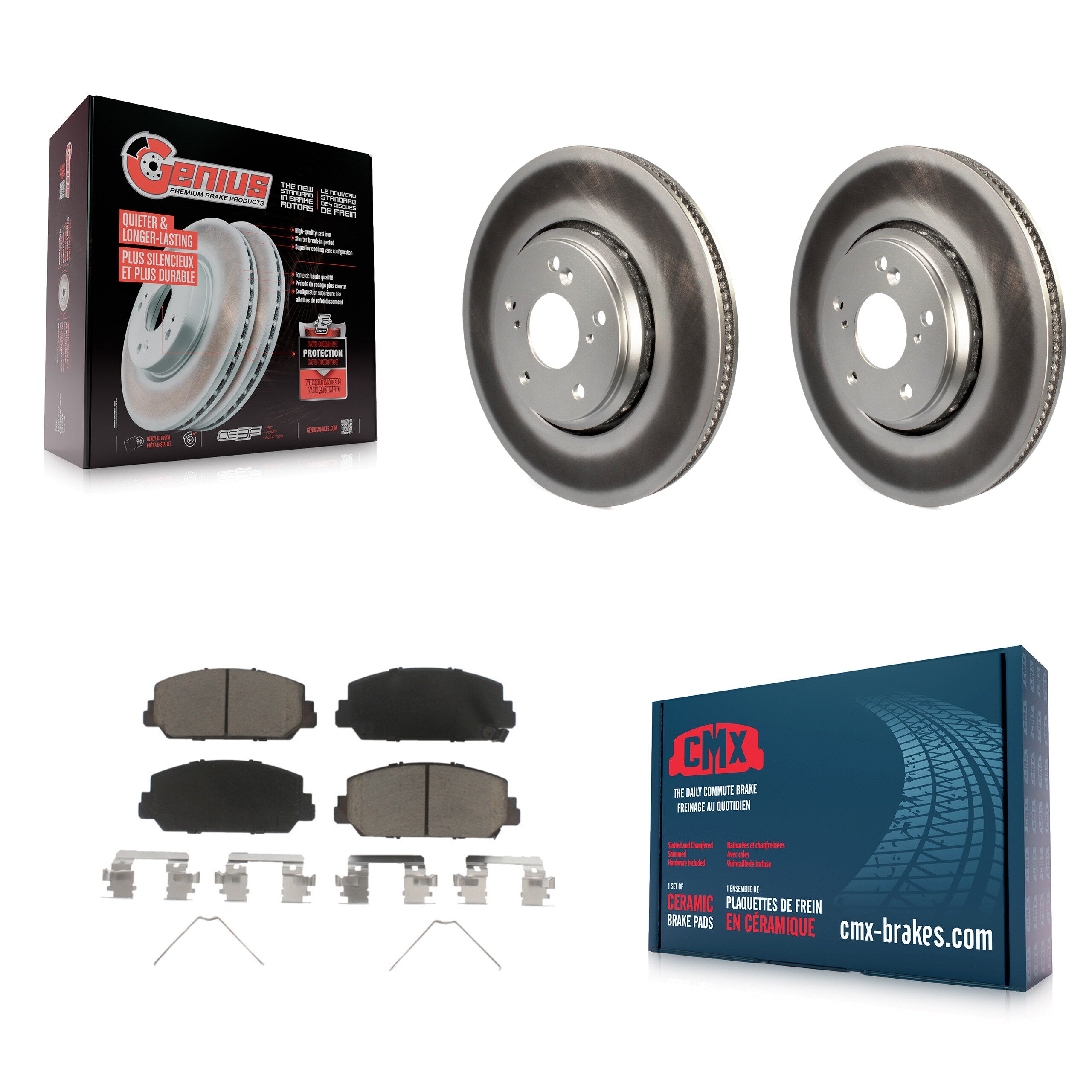 Transit Auto KGC-100028 Disc Brake Kit for 2016-2022 Acura ILX, Honda Accord, Honda Civic - Front