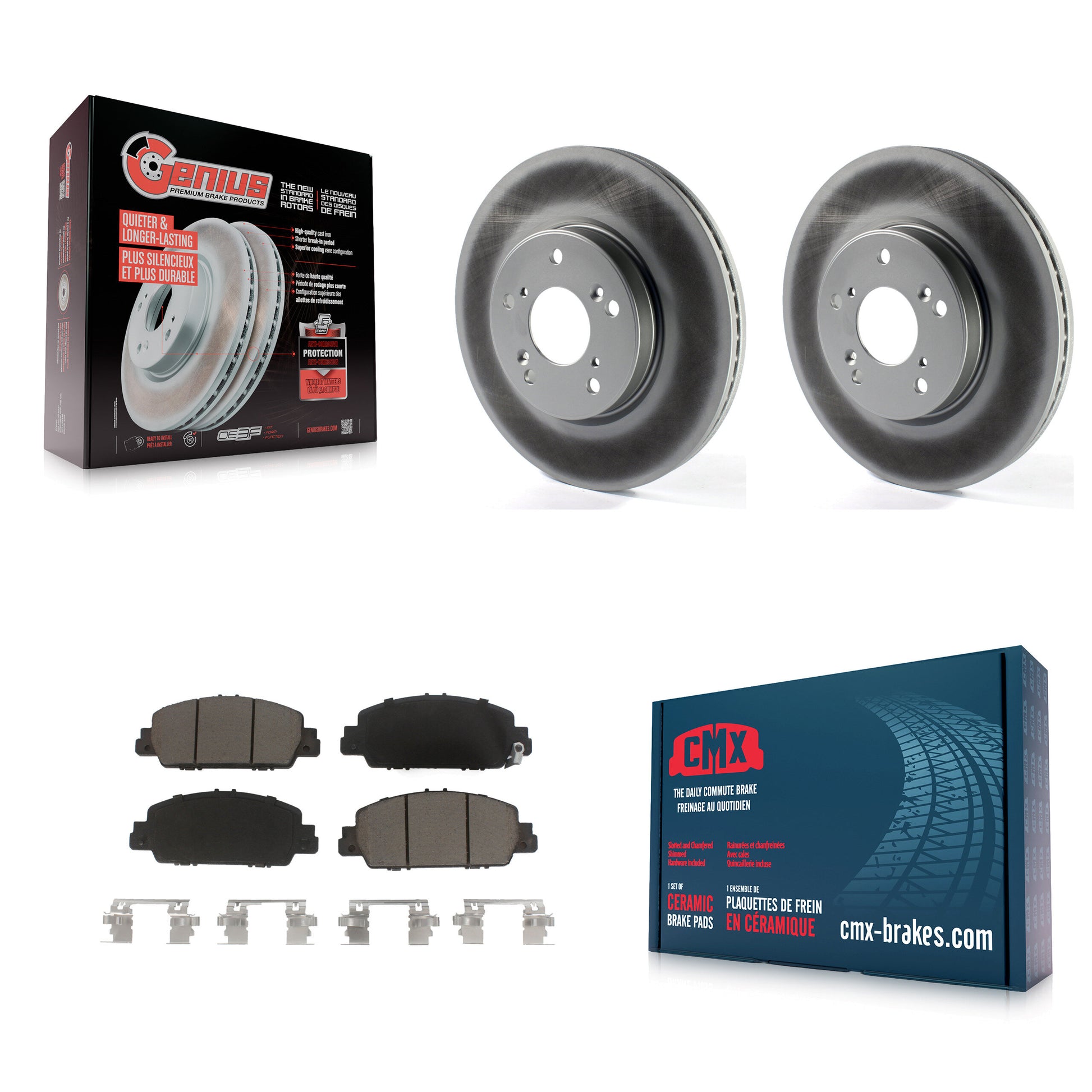 Transit Auto KGC-100030 Disc Brake Kit for 2013-2022 Honda HR-V, Honda Accord - Front