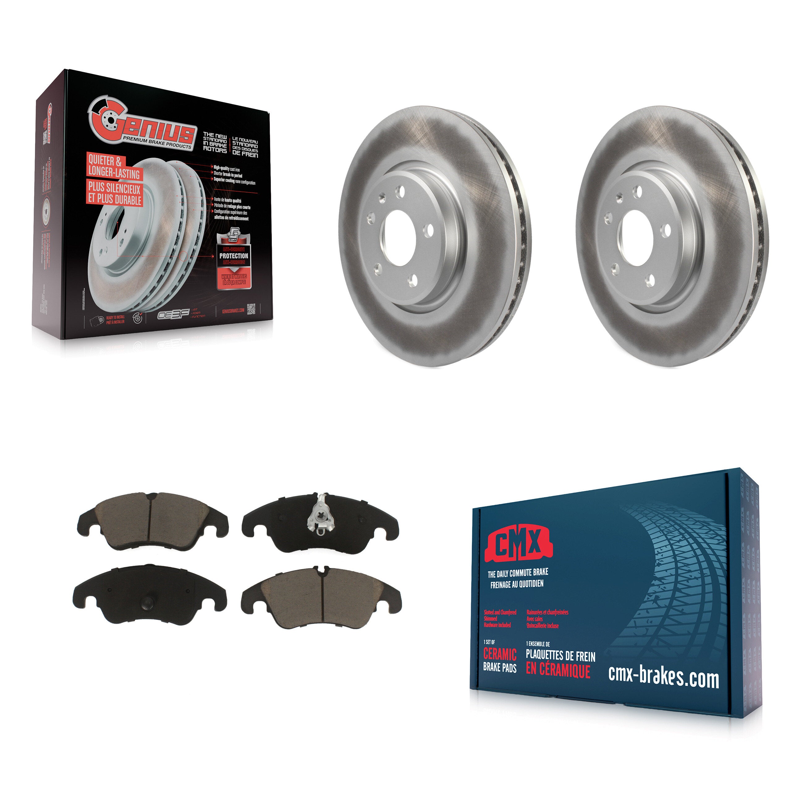 Transit Auto KGC-100043 Disc Brake Kit for 2011-2017 Audi A4 Quattro, Audi A5 and More - Front