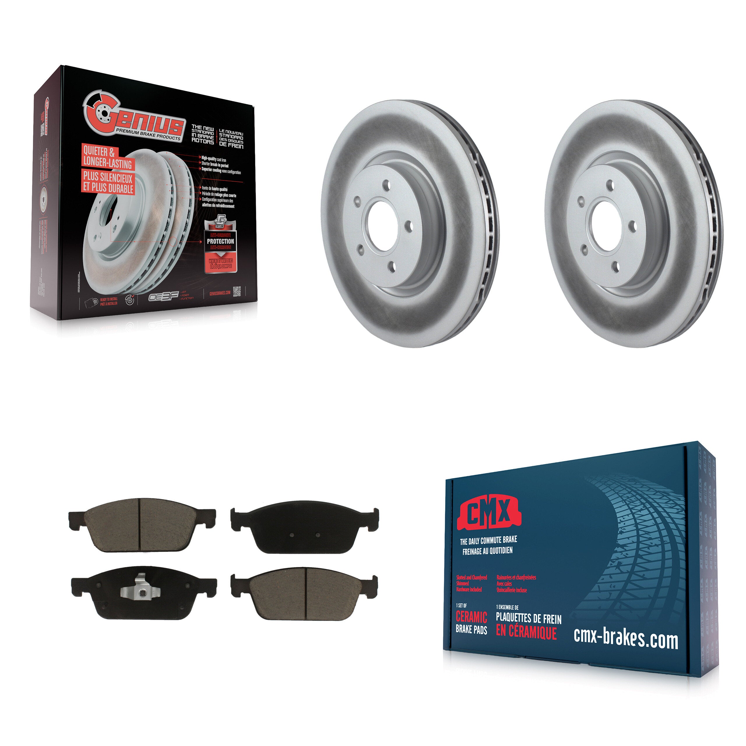 Transit Auto KGC-100066 Disc Brake Kit for 2013-2019 Ford Transit Connect, Lincoln MKC, Ford Escape - Front