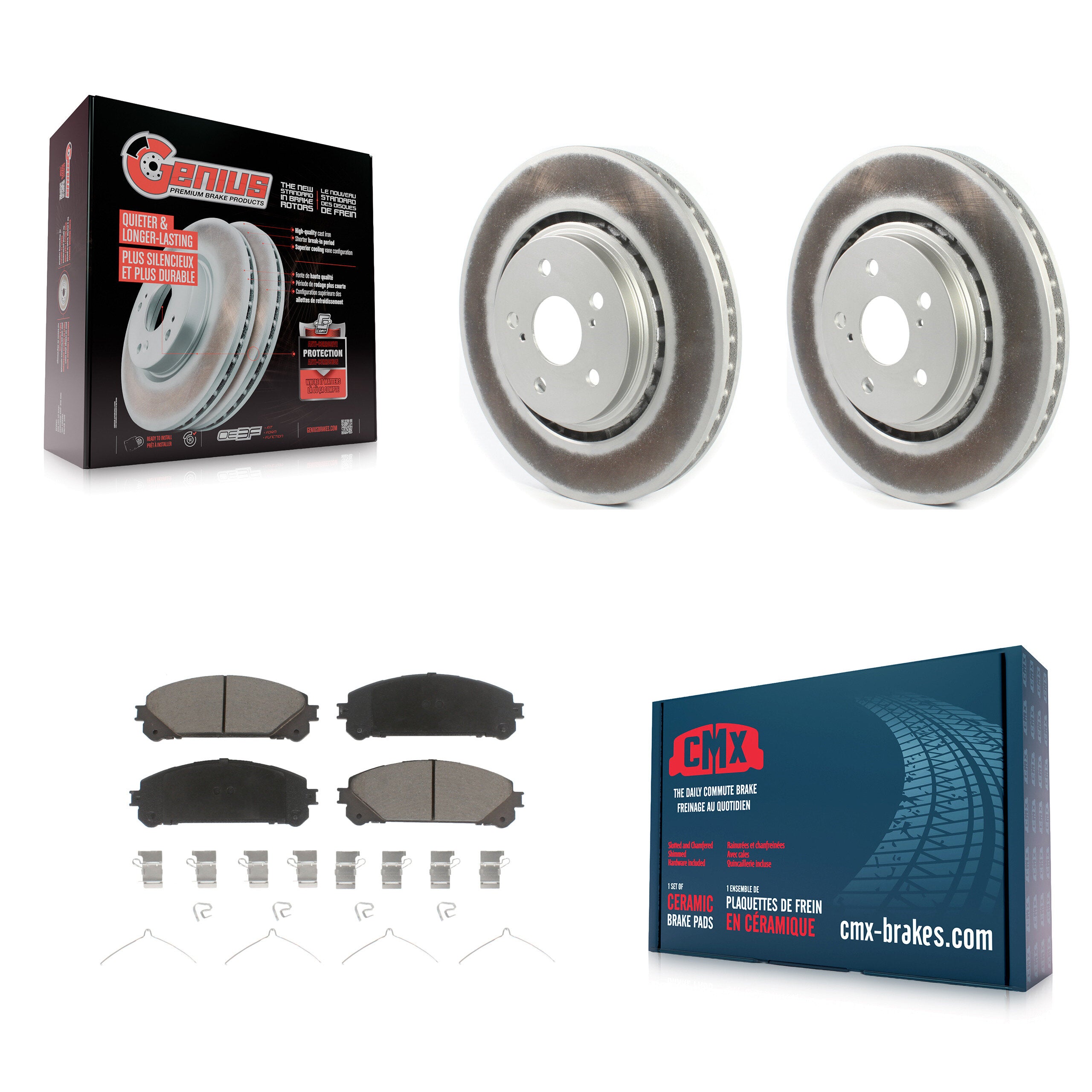 Transit Auto KGC-100069 Disc Brake Kit for 2016-2023 Toyota Crown, Lexus NX250 and More - Front