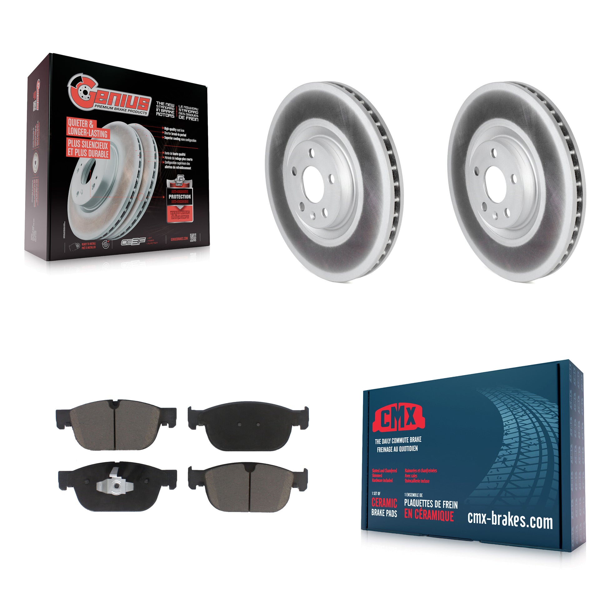 Transit Auto KGC-100081 Disc Brake Kit for 2016-2024 Volvo C40 Recharge, Volvo S60 and More - Front