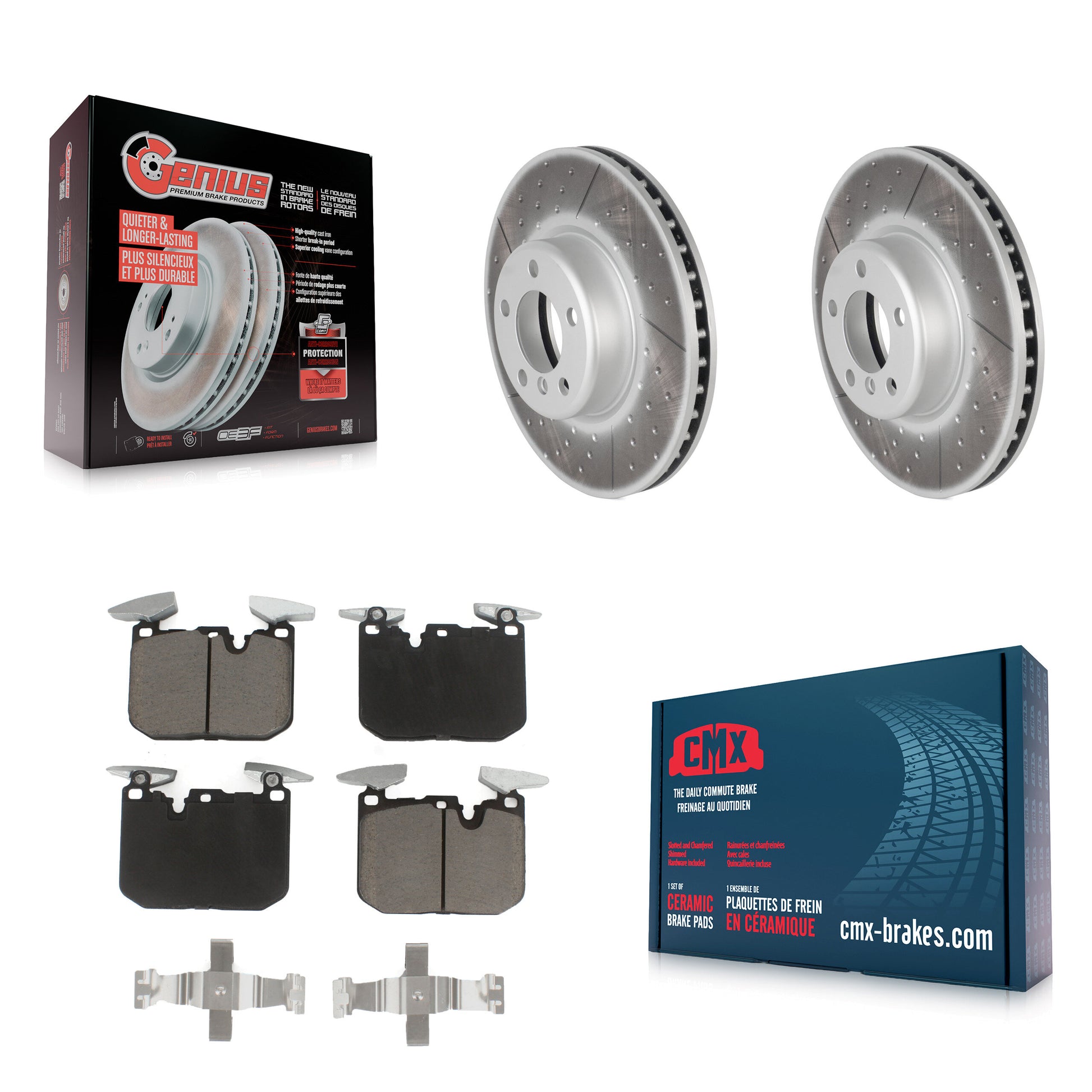 Transit Auto KGC-100087 Disc Brake Kit for 2012-2020 BMW 230i, BMW 230i xDrive and More - Front