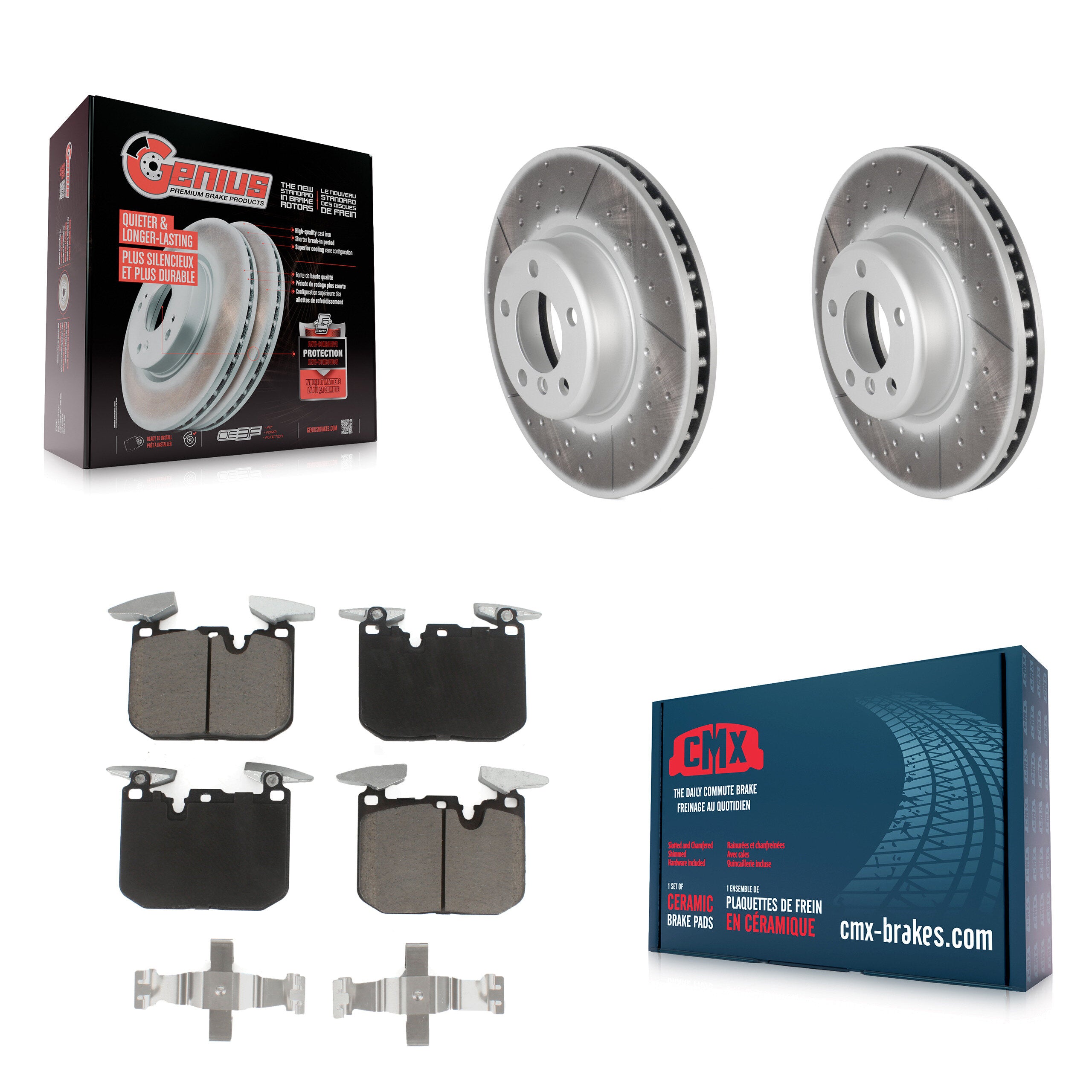 Transit Auto KGC-100087 Disc Brake Kit for 2012-2020 BMW 230i, BMW 230i xDrive and More - Front