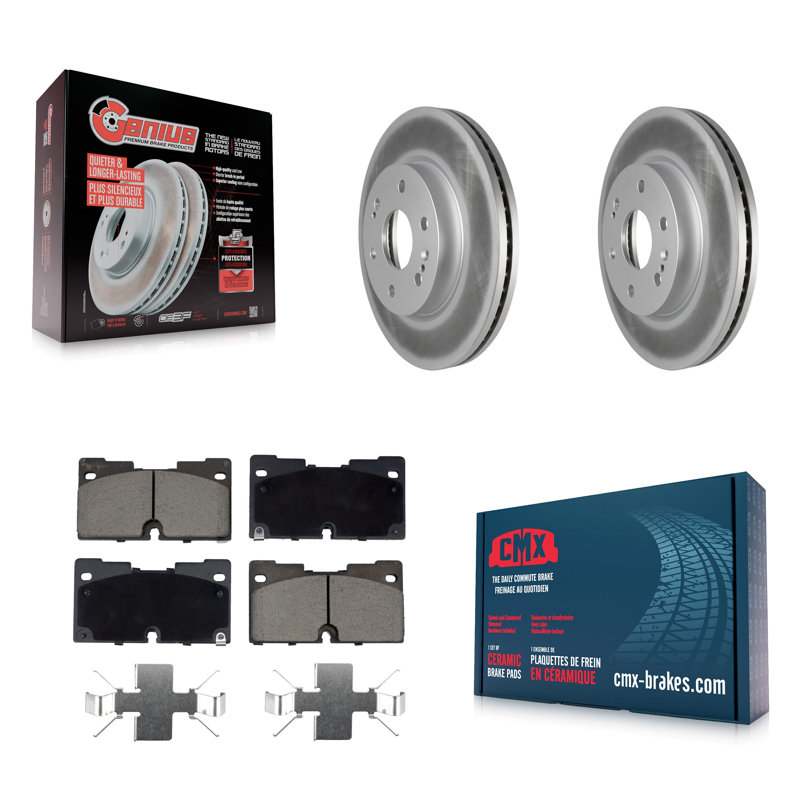Transit Auto KGC-100096 Disc Brake Kit for 2019-2024 Chevrolet Silverado 1500 LTD, GMC Sierra 1500 Limited and More - Front