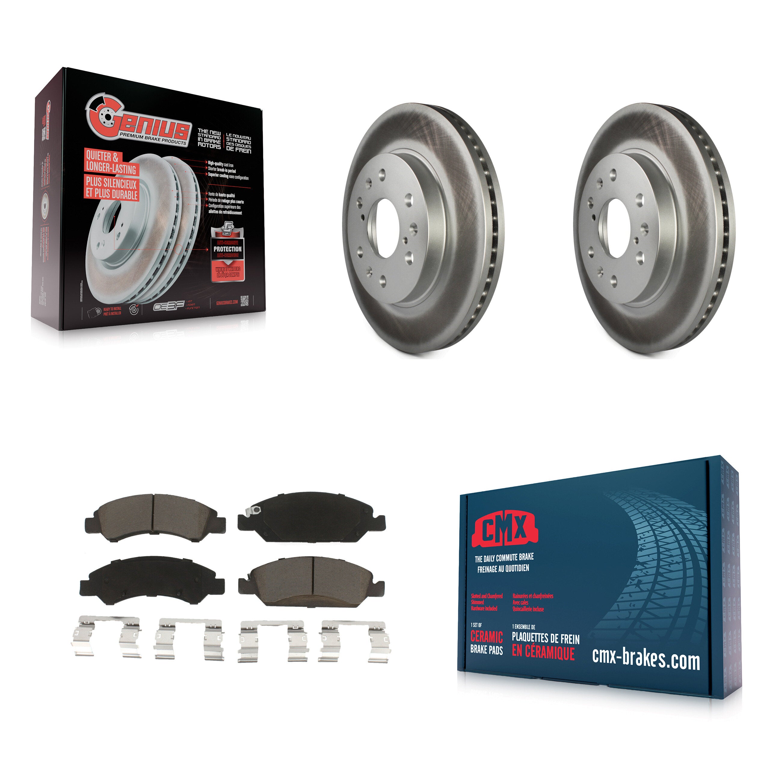 Transit Auto KGC-100099 Disc Brake Kit for 2005-2020 Chevrolet Suburban, Cadillac Escalade and More - Front