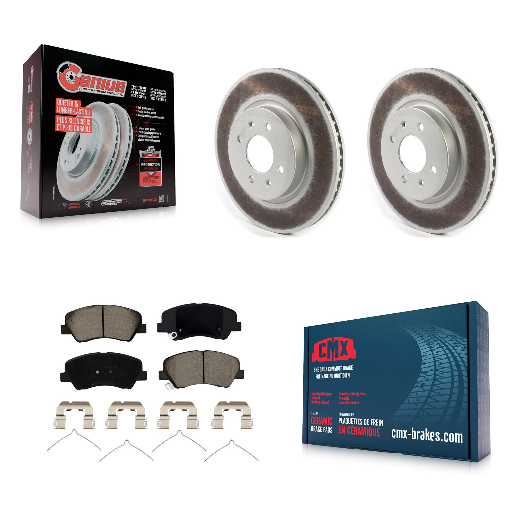 Transit Auto KGC-100102 Disc Brake Kit for 2018-2023 Kia Rio, Hyundai Accent - Front
