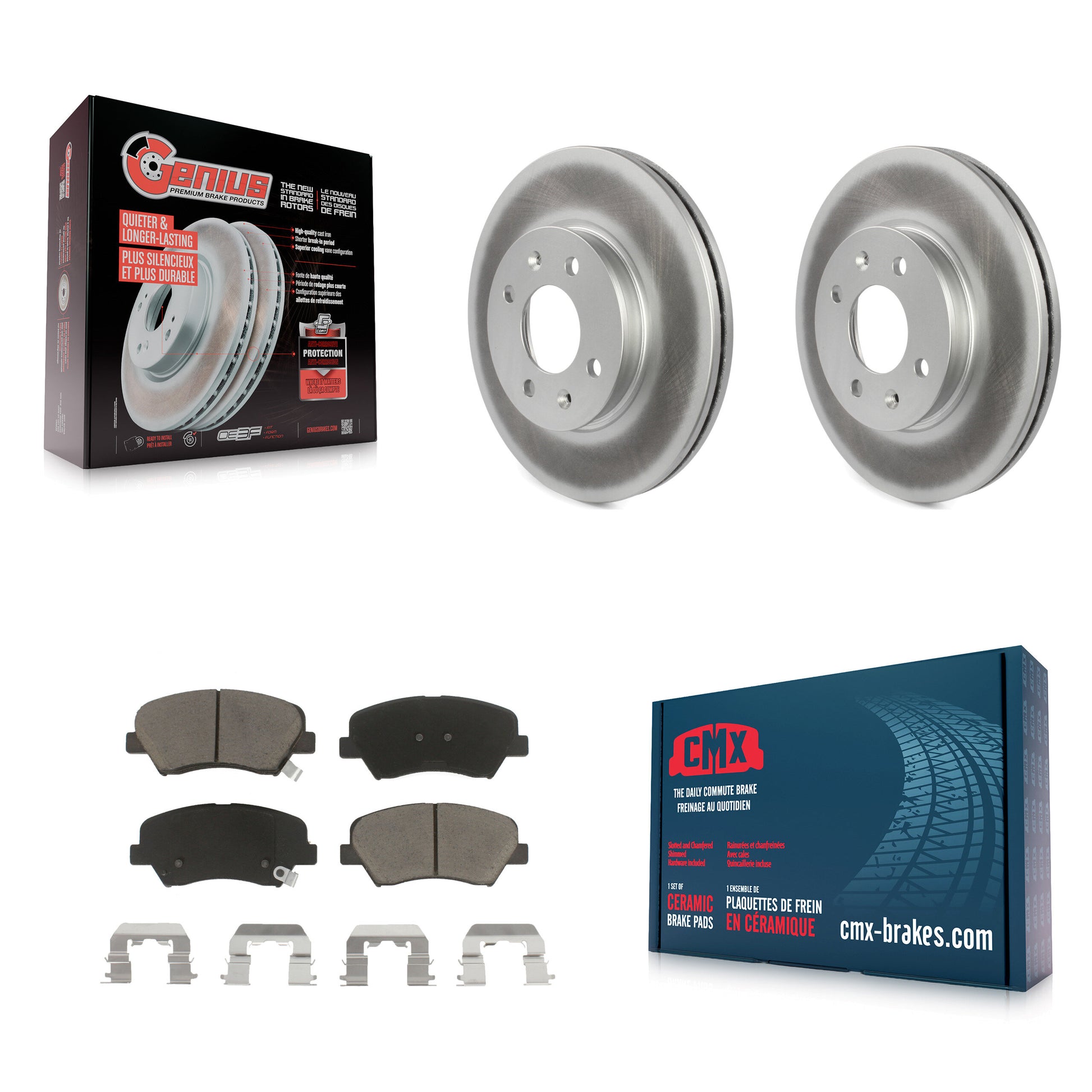 Transit Auto KGC-100104 Disc Brake Kit for 2012-2018 Kia Rio, Hyundai Accent - Front
