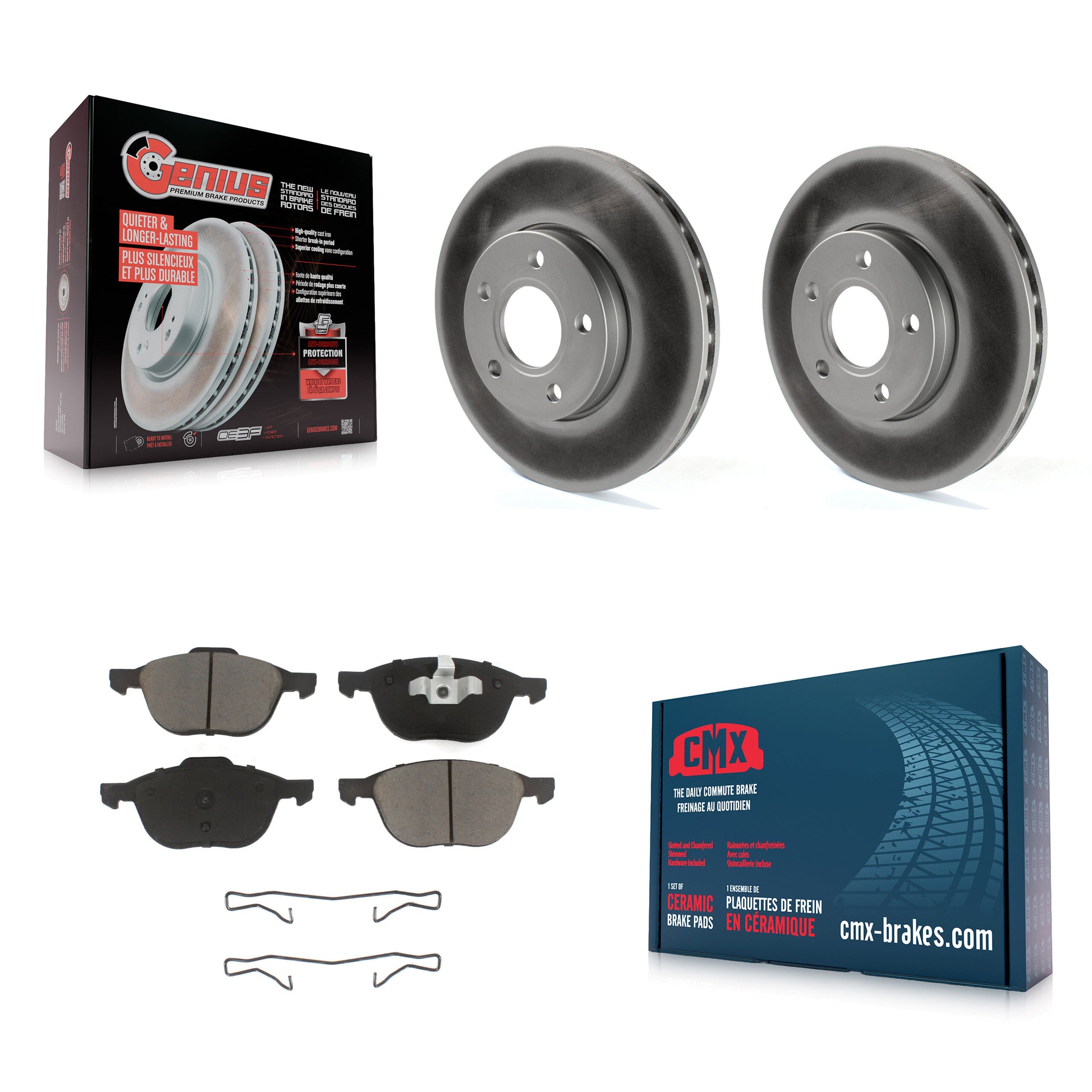 Transit Auto KGC-100115 Disc Brake Kit for 2012-2018 Ford C-Max, Ford Focus - Front
