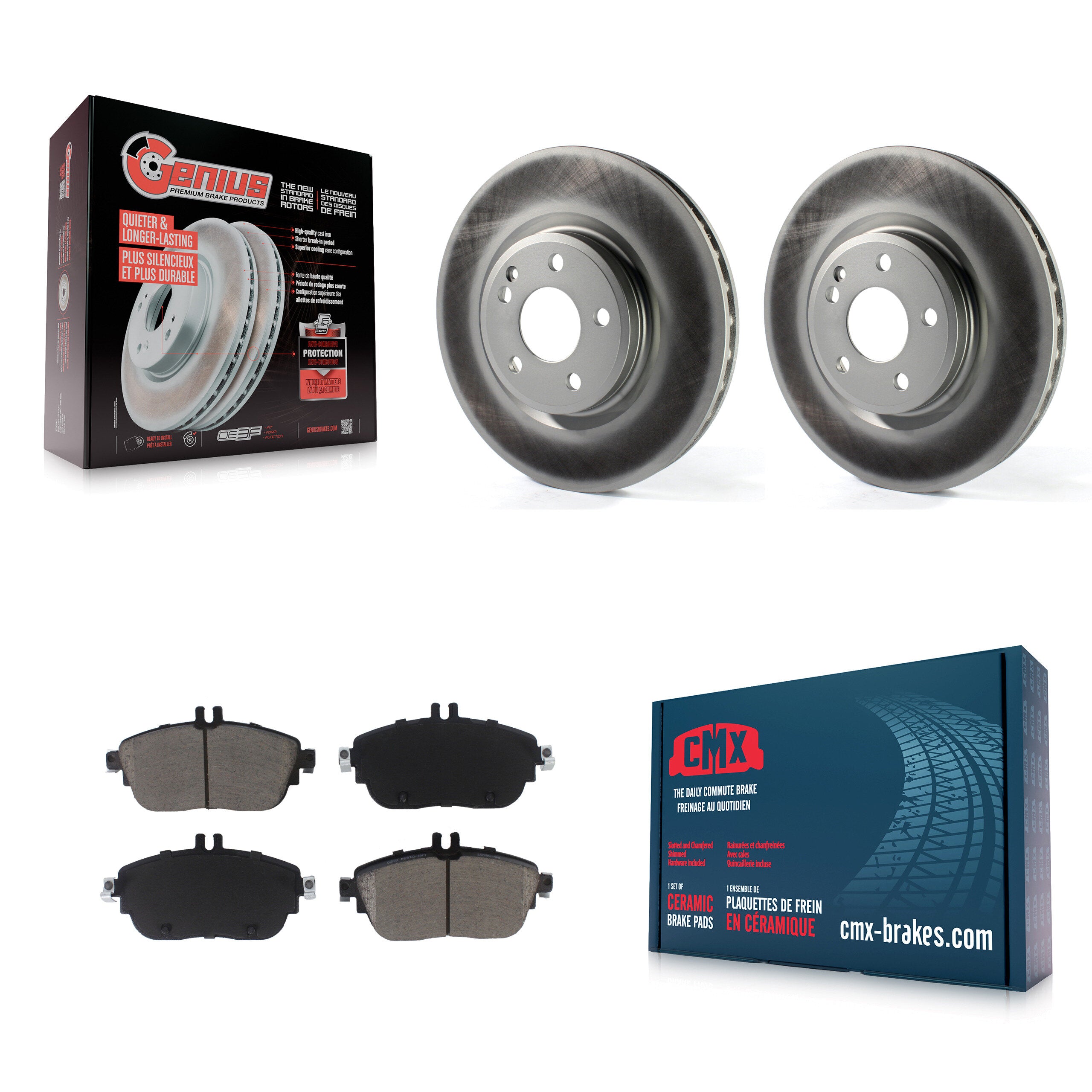 Transit Auto KGC-100119 Disc Brake Kit for 2013-2020 INFINITI QX30, Mercedes-Benz GLA250 and More - Front