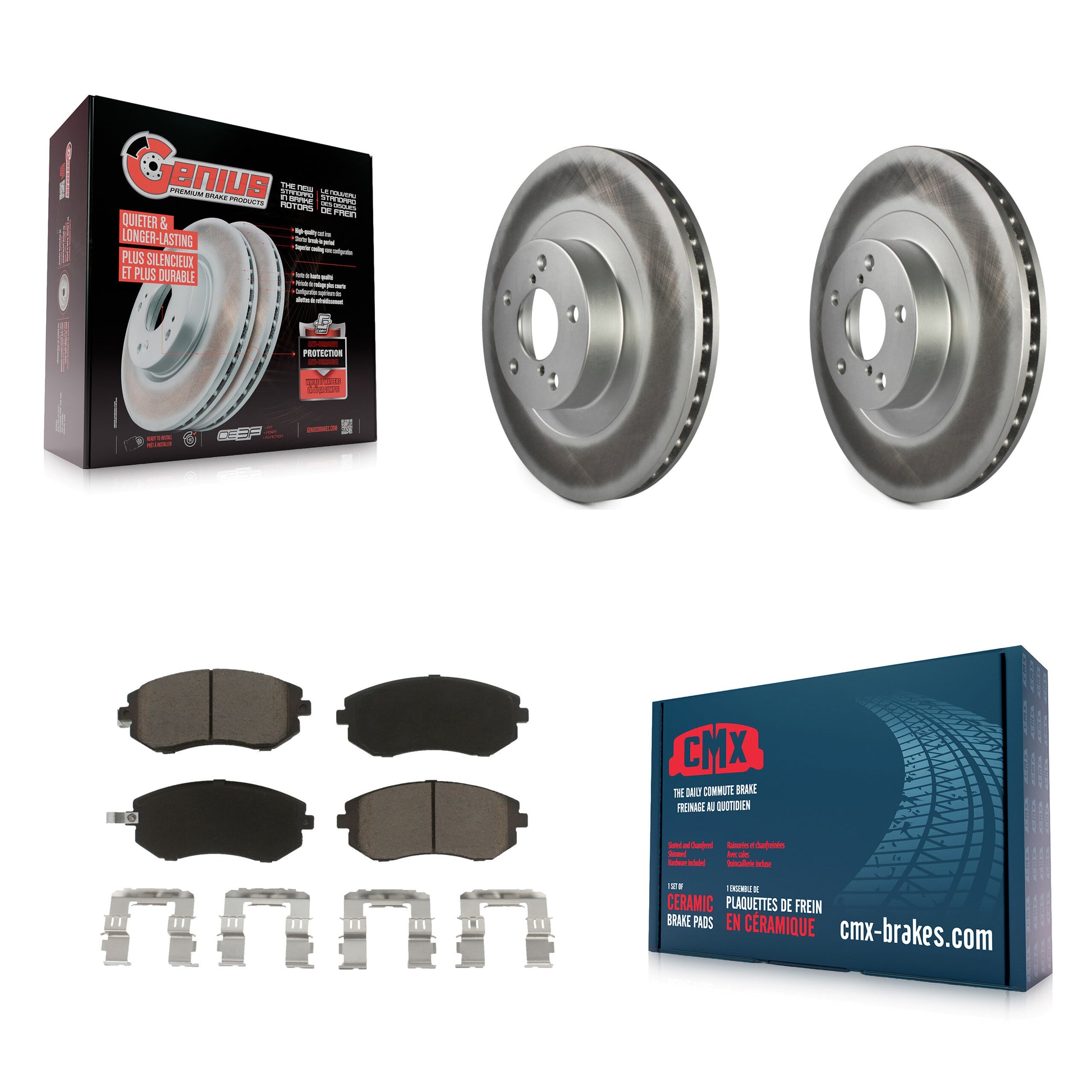 Transit Auto KGC-100133 Disc Brake Kit for 2002-2008 Saab 9-2X, Subaru Baja and More - Front