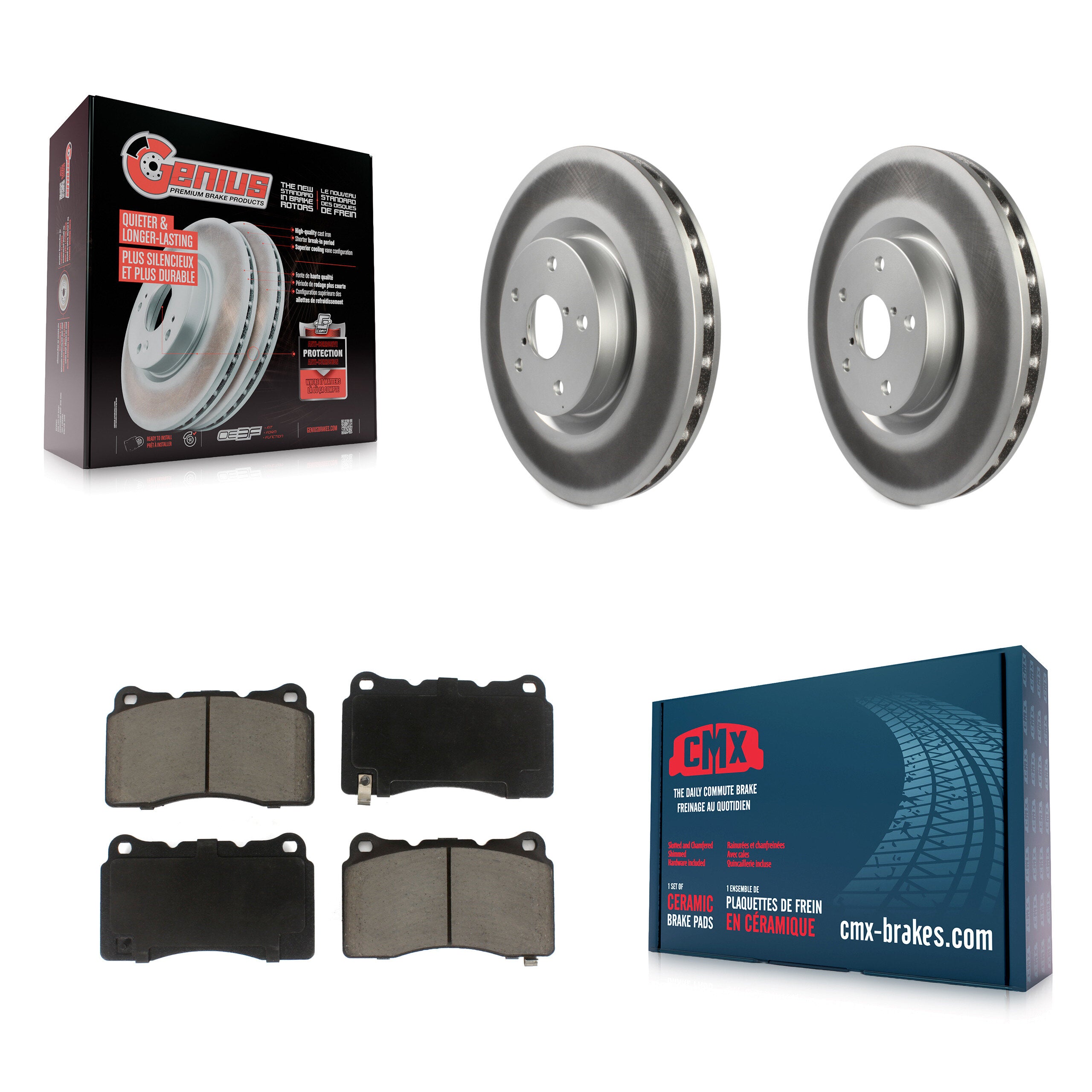 Transit Auto KGC-100136 Disc Brake Kit for 2005-2017 Subaru WRX, Subaru WRX STI, Subaru Impreza - Front