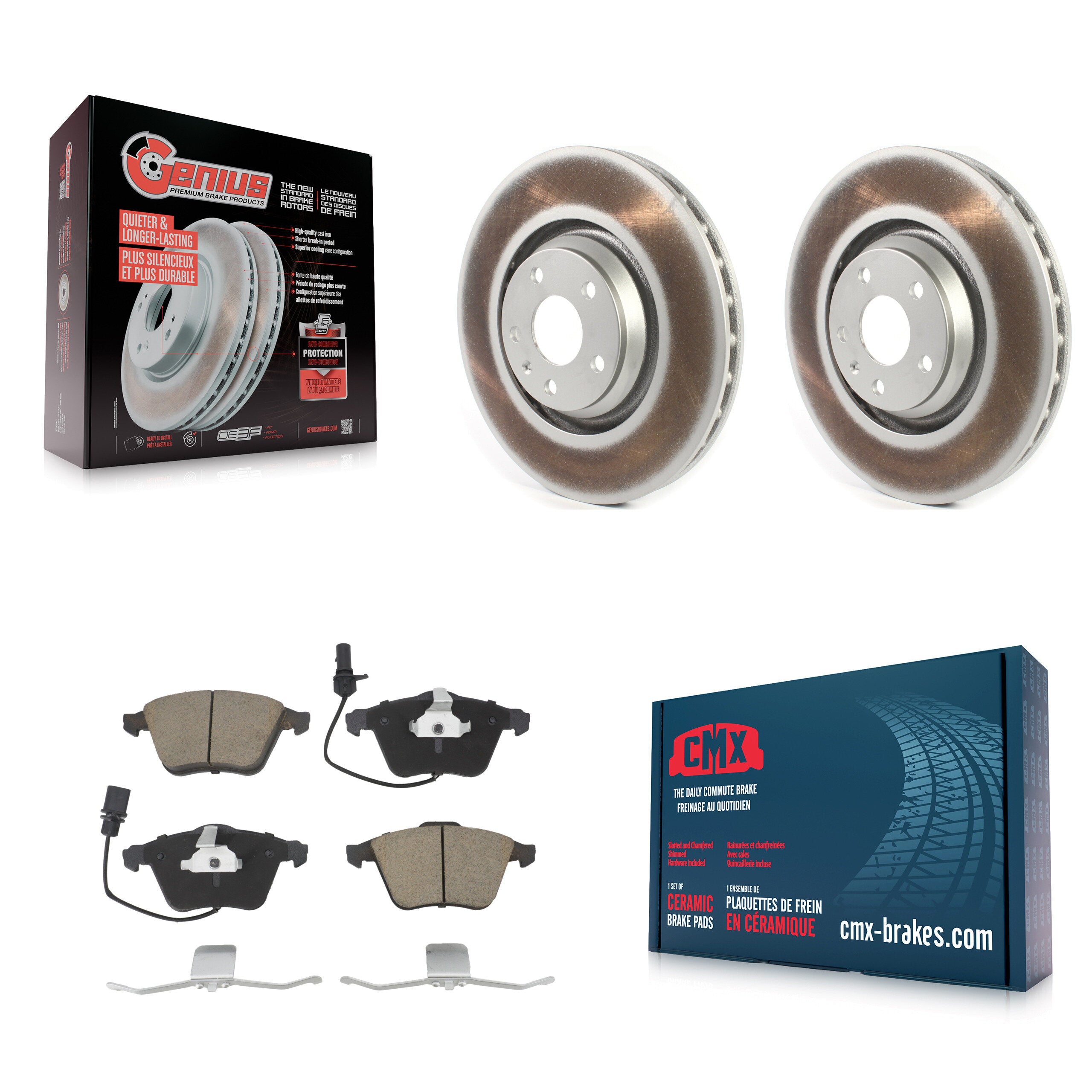 Transit Auto KGC-100140 Disc Brake Kit for 2008-2015 Audi TT Quattro, Audi TTS Quattro - Front