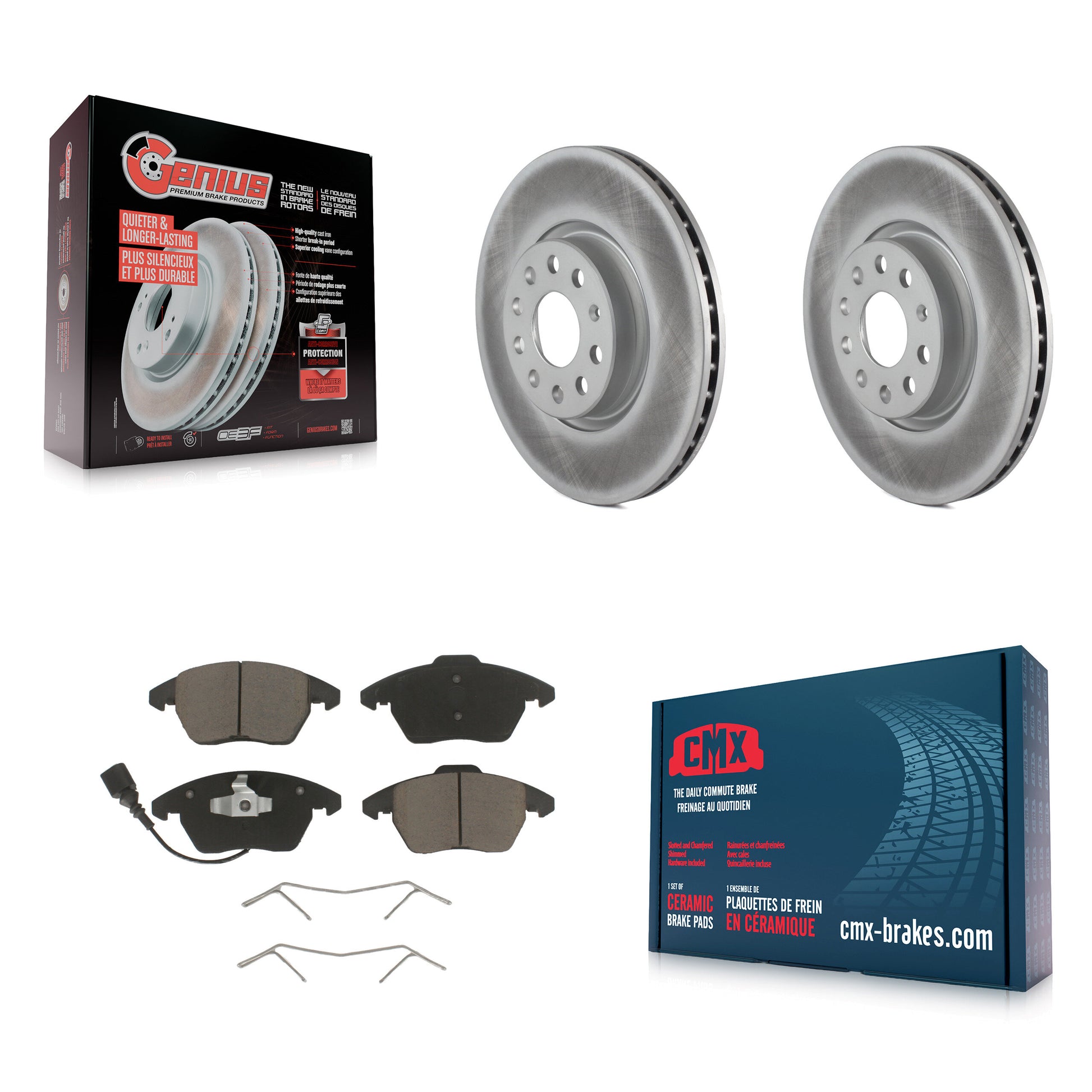 Transit Auto KGC-100141 Disc Brake Kit for 2005-2019 Volkswagen Beetle, Volkswagen CC and More - Front
