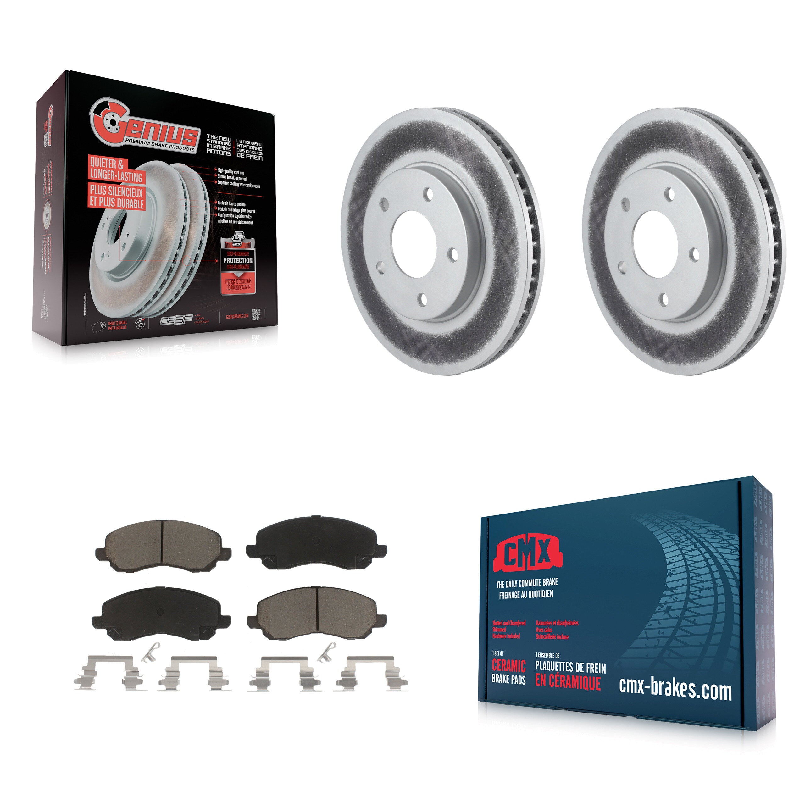 Transit Auto KGC-100166 Disc Brake Kit for 2001-2012 Mitsubishi Galant, Mitsubishi Lancer and More - Front