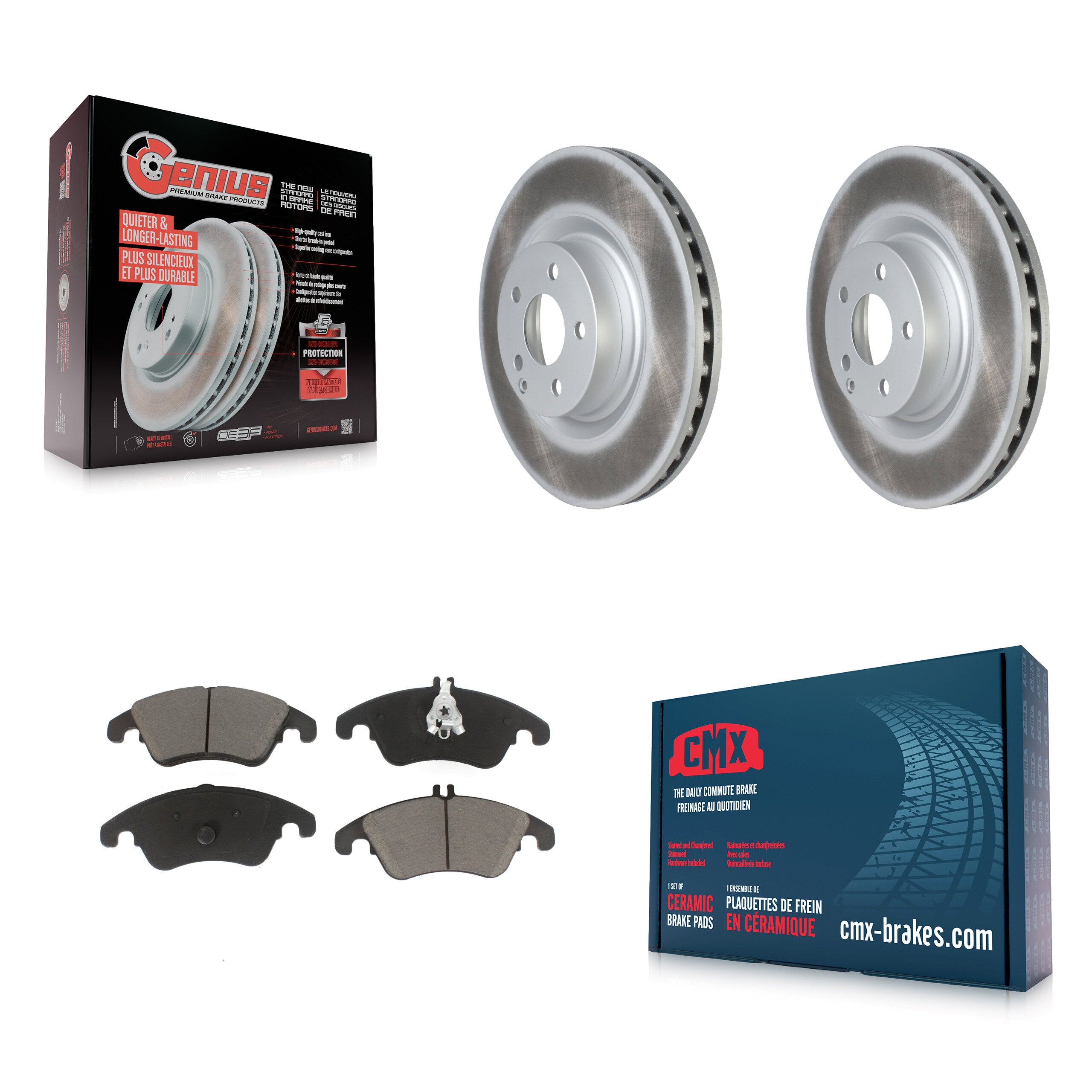 Transit Auto KGC-100172 Disc Brake Kit for 2010-2017 Mercedes-Benz E400, Mercedes-Benz E550, Mercedes-Benz C250 - Front