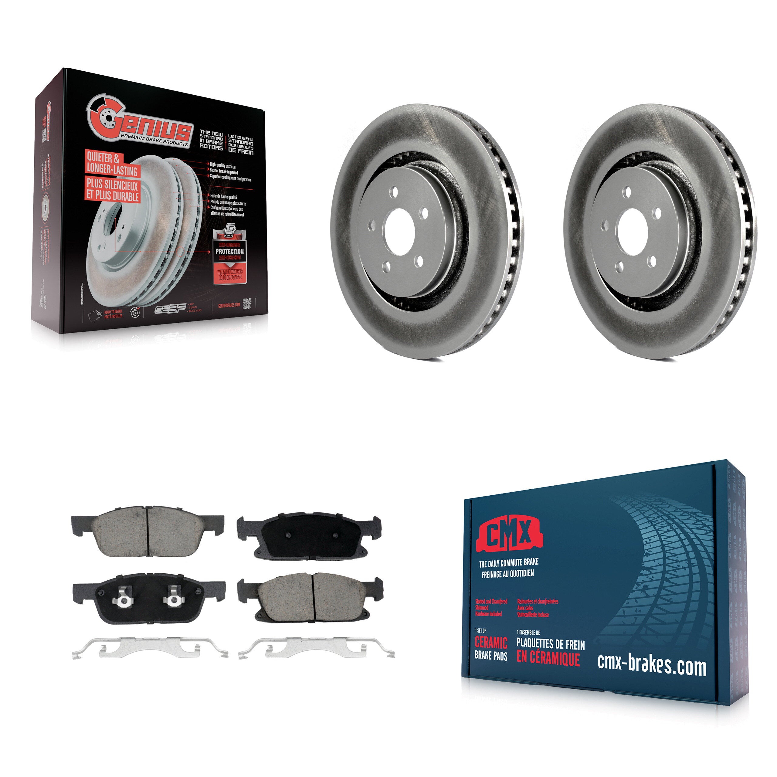 Transit Auto KGC-100179 Disc Brake Kit for 2017-2020 Ford Fusion, Lincoln Continental, Lincoln MKZ - Front