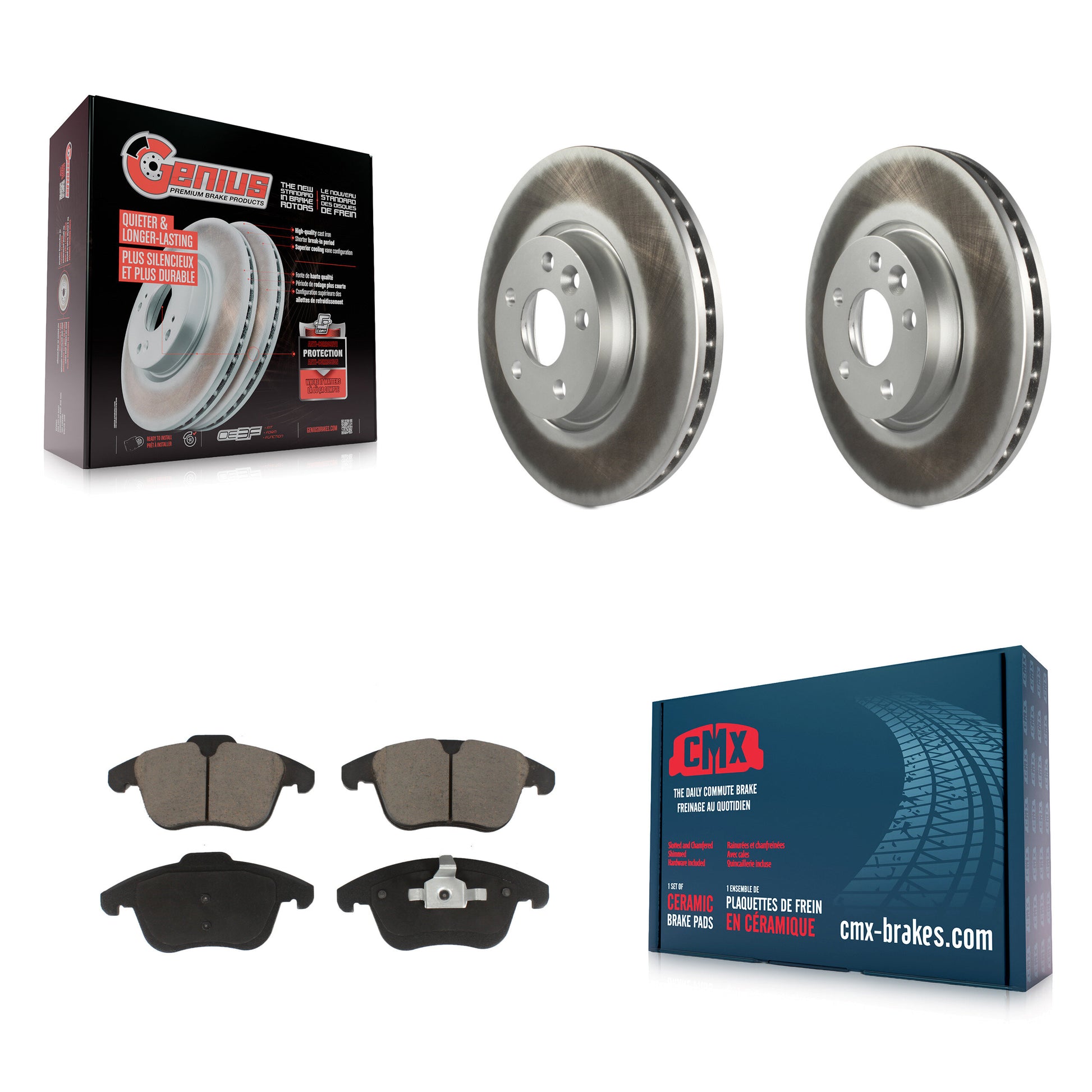 Transit Auto KGC-100184 Disc Brake Kit for 2007-2020 Volvo S60, Volvo V60 and More - Front