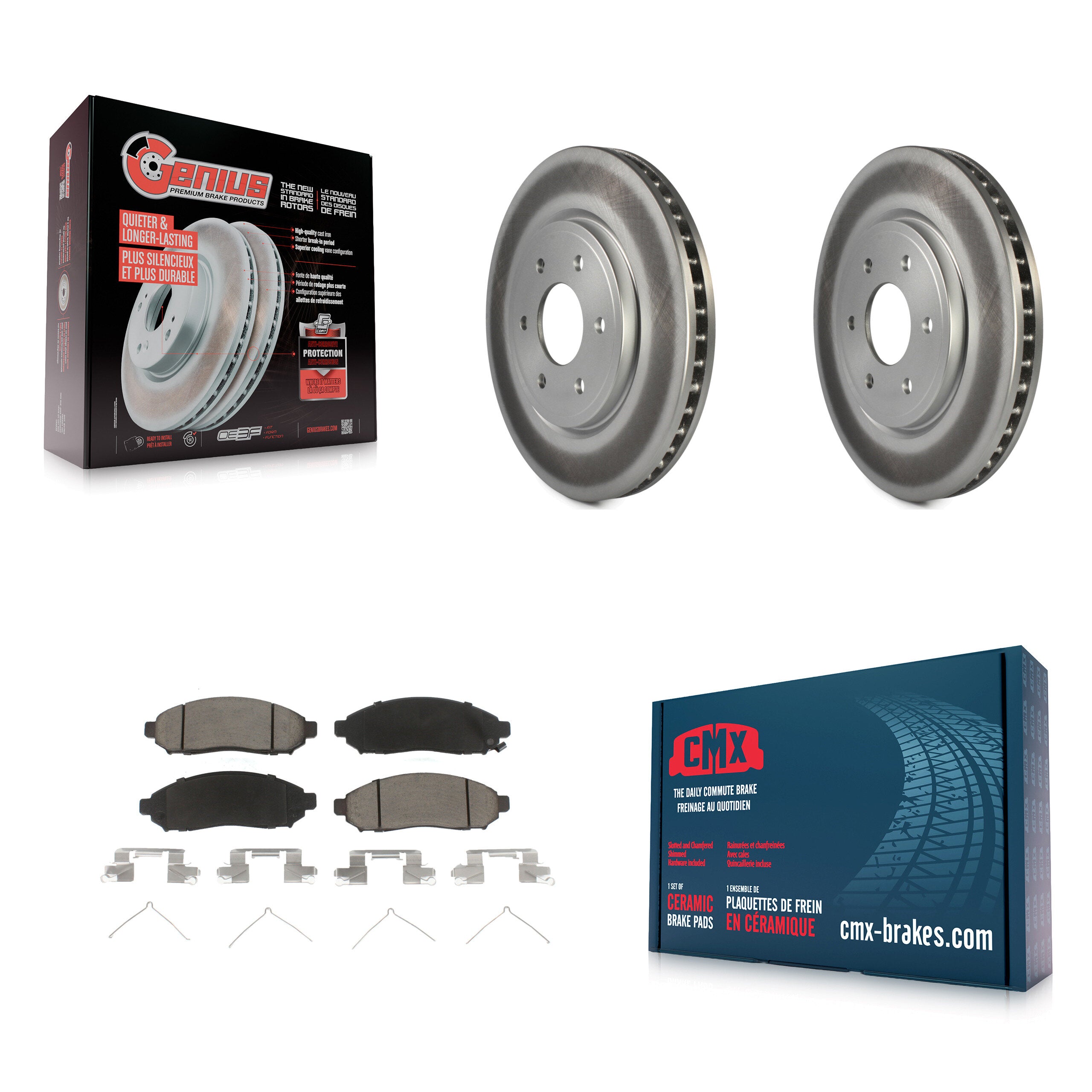Transit Auto KGC-100201 Disc Brake Kit for 2005-2025 Nissan Frontier, Suzuki Equator and More