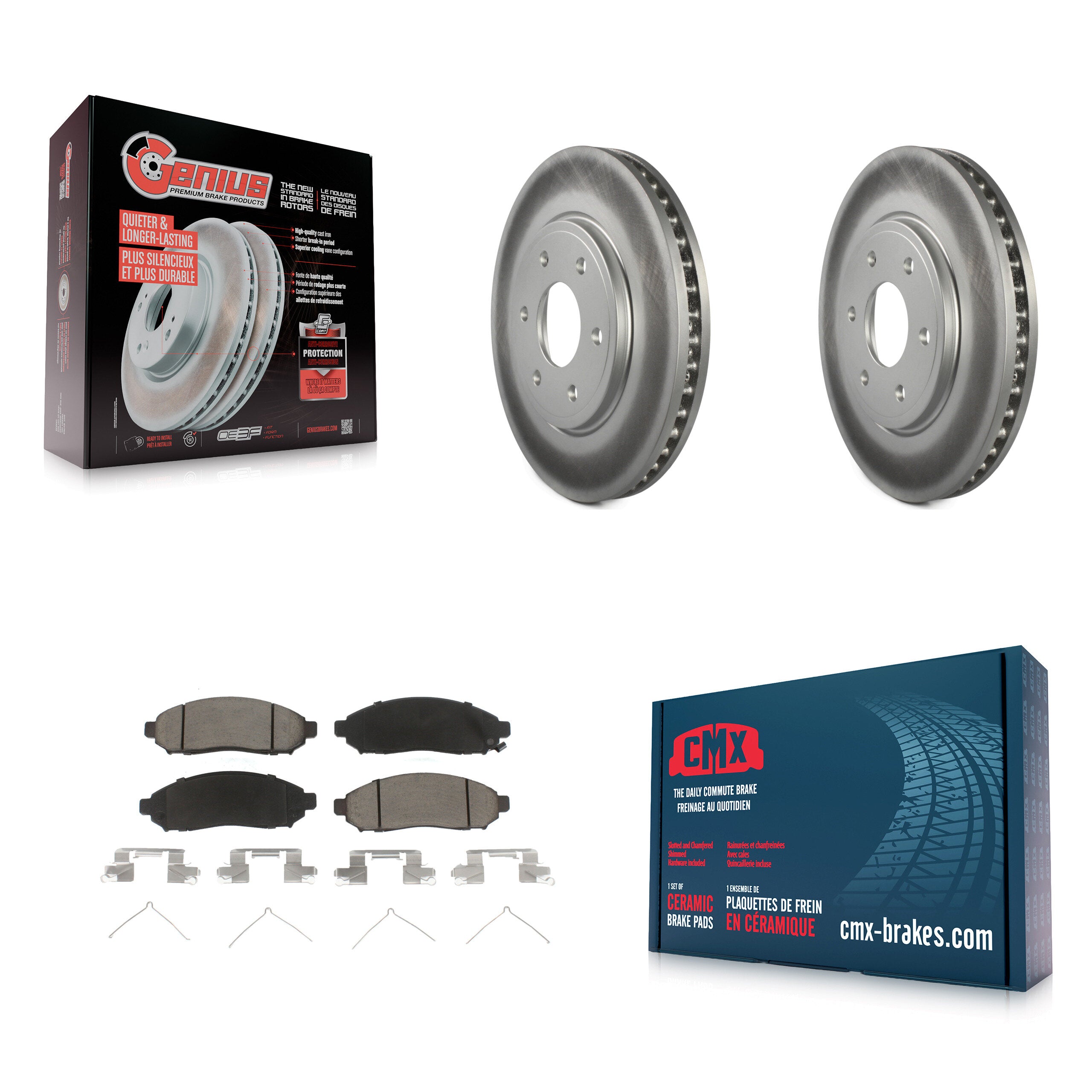 Transit Auto KGC-100202 Disc Brake Kit for 2005-2019 Suzuki Equator, Nissan Frontier