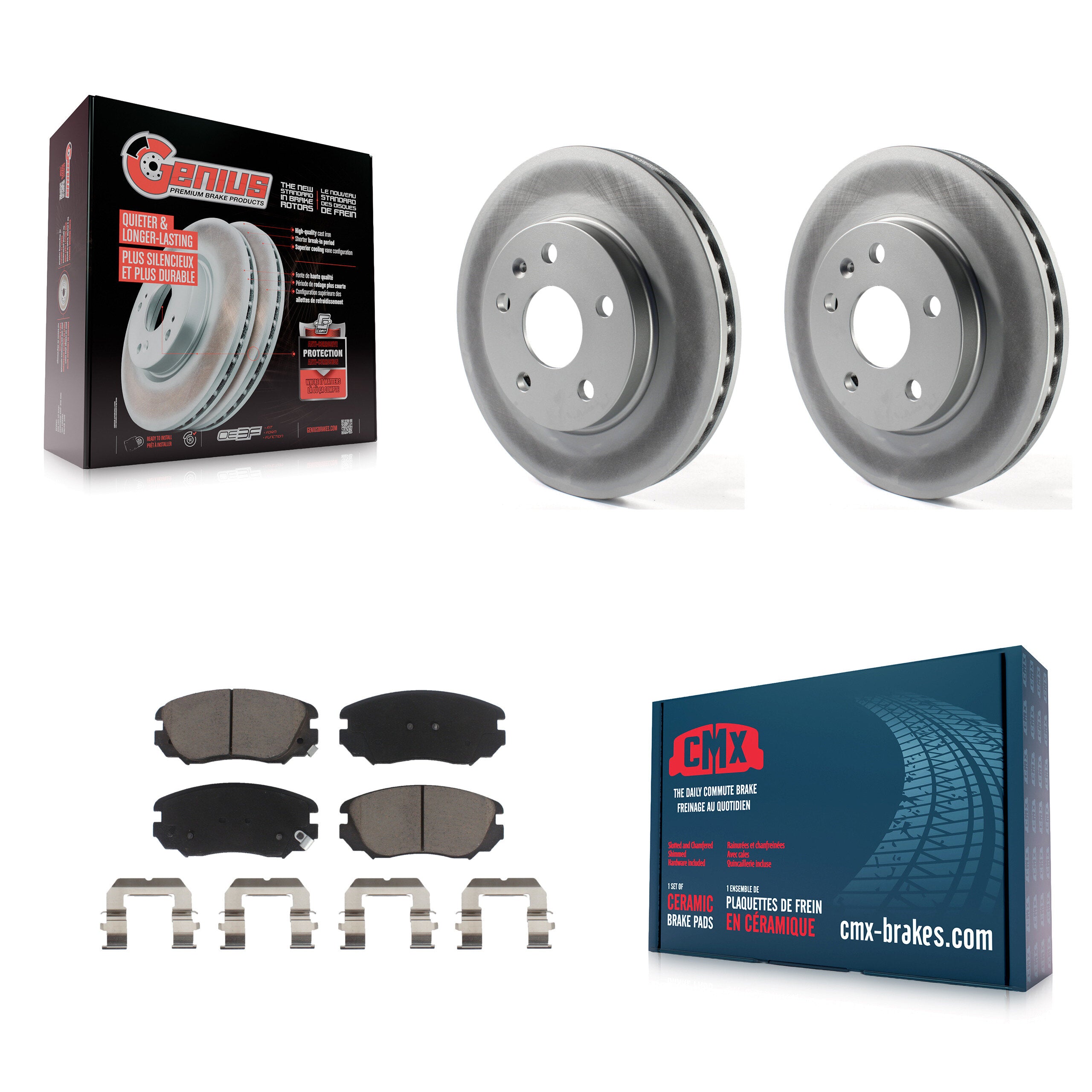 Transit Auto KGC-100226 Disc Brake Kit for 2011-2017 Chevrolet Malibu Limited, Chevrolet Malibu and More - Front