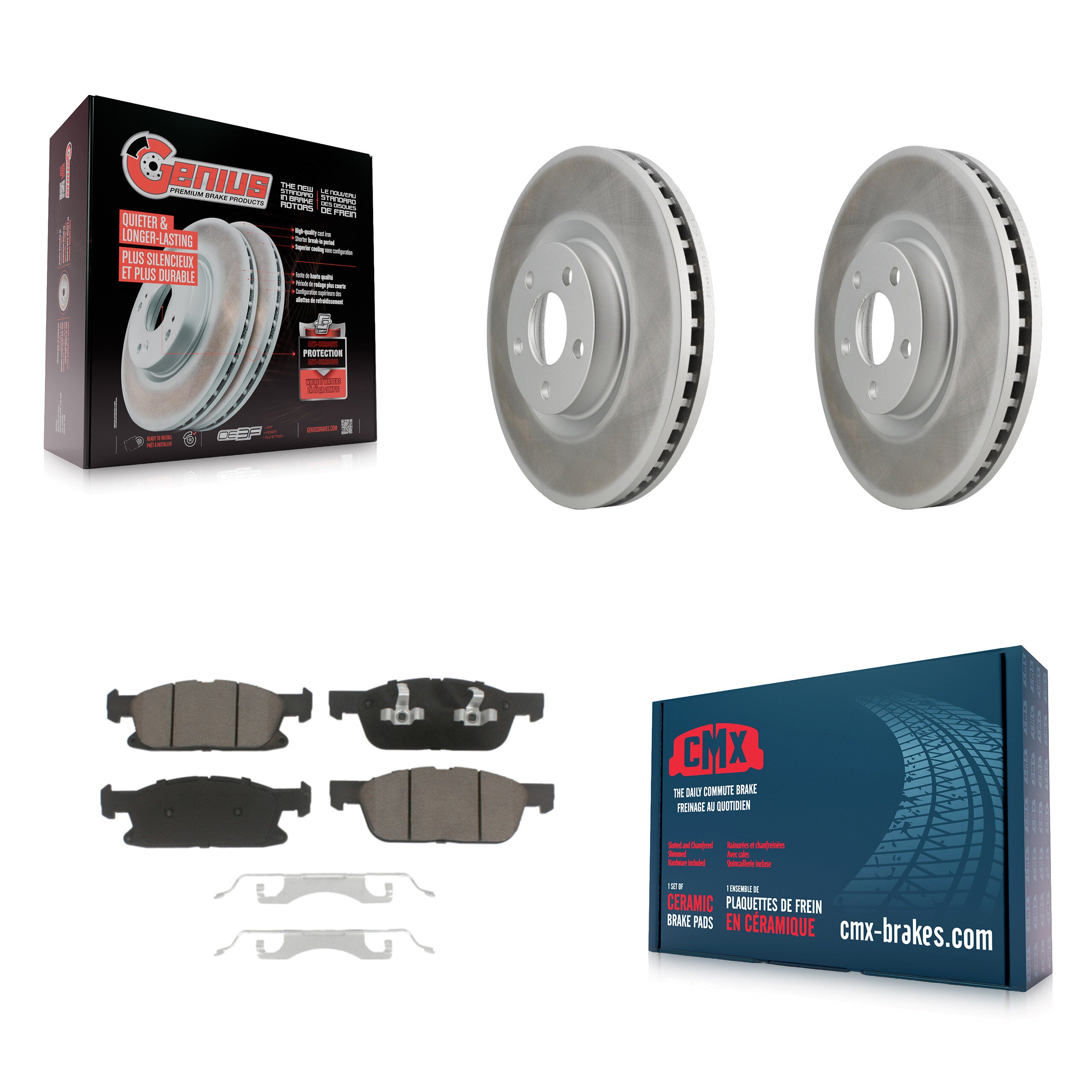Transit Auto KGC-100232 Disc Brake Kit for 2015-2024 Ford Edge - Front