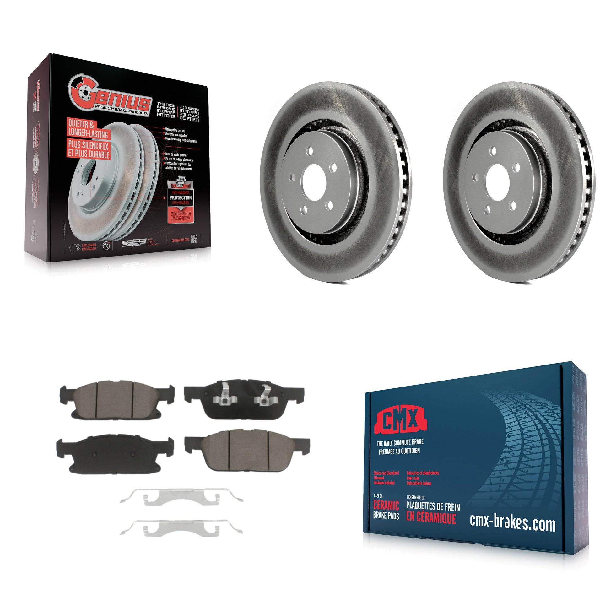 Transit Auto KGC-100233 Disc Brake Kit for 2015-2023 Ford Edge, Lincoln Nautilus, Lincoln MKX - Front