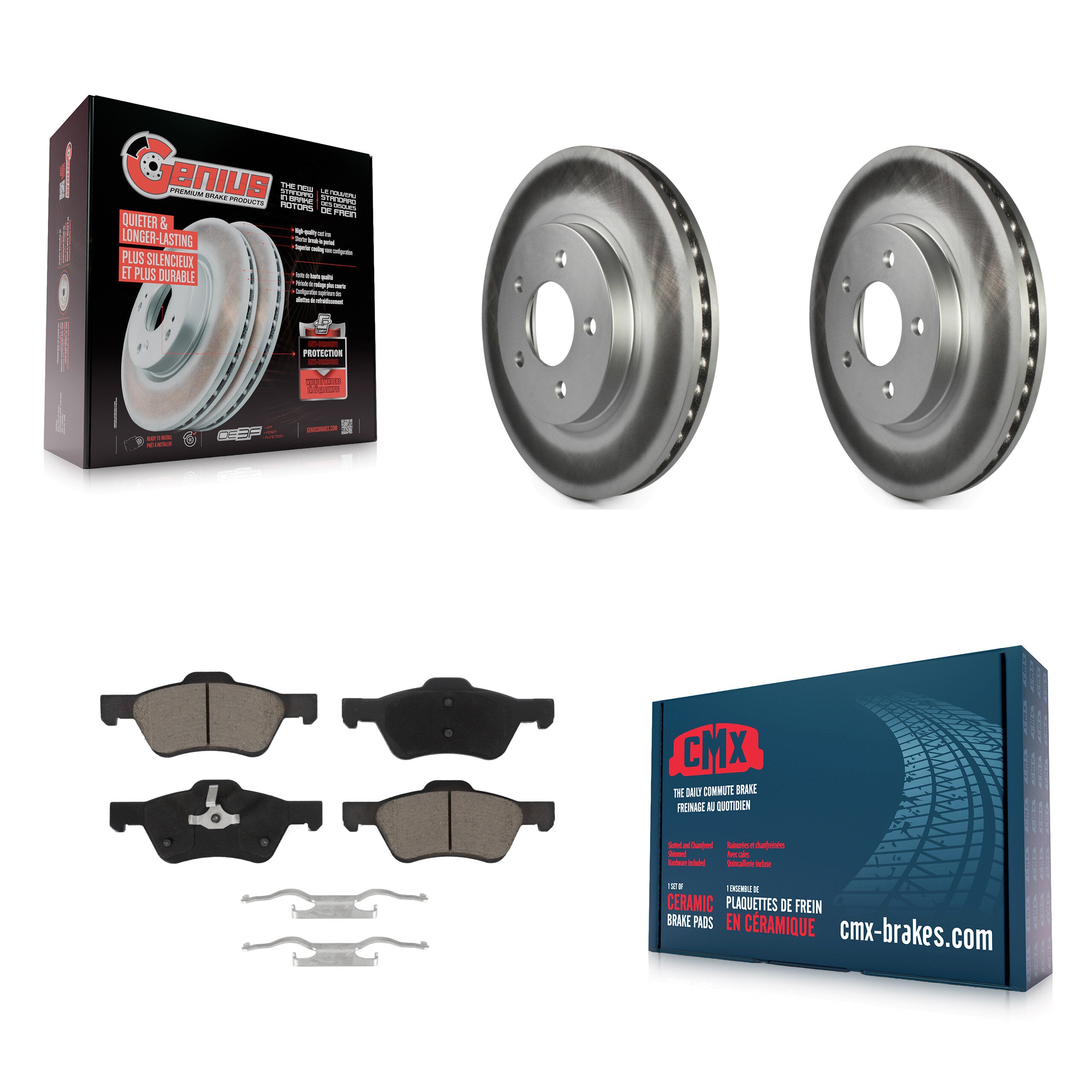 Transit Auto KGC-100256 Disc Brake Kit for 2010-2012 Ford Escape, Mercury Mariner - Front
