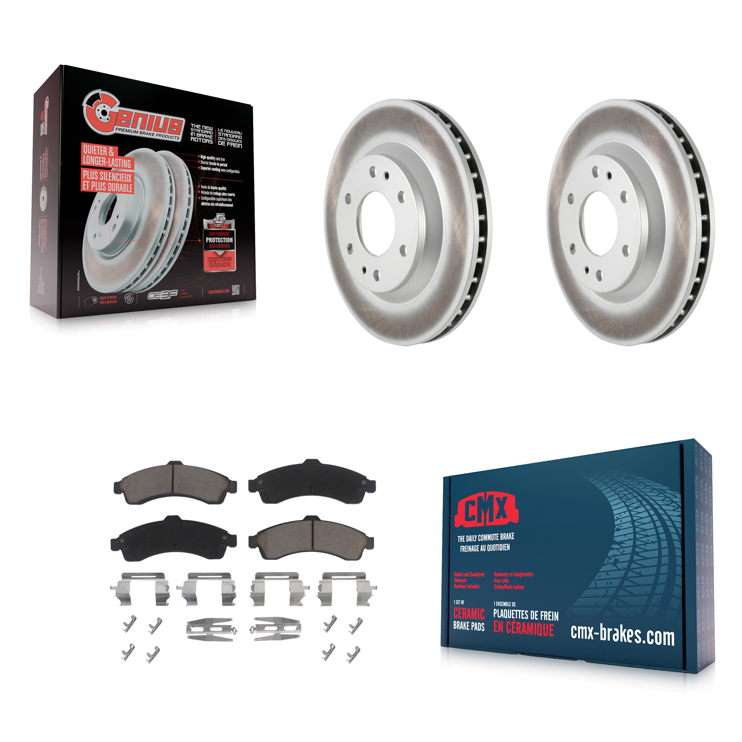 Transit Auto KGC-100266 Disc Brake Kit for 2002-2005 Chevrolet Trailblazer, GMC Envoy and More - Front
