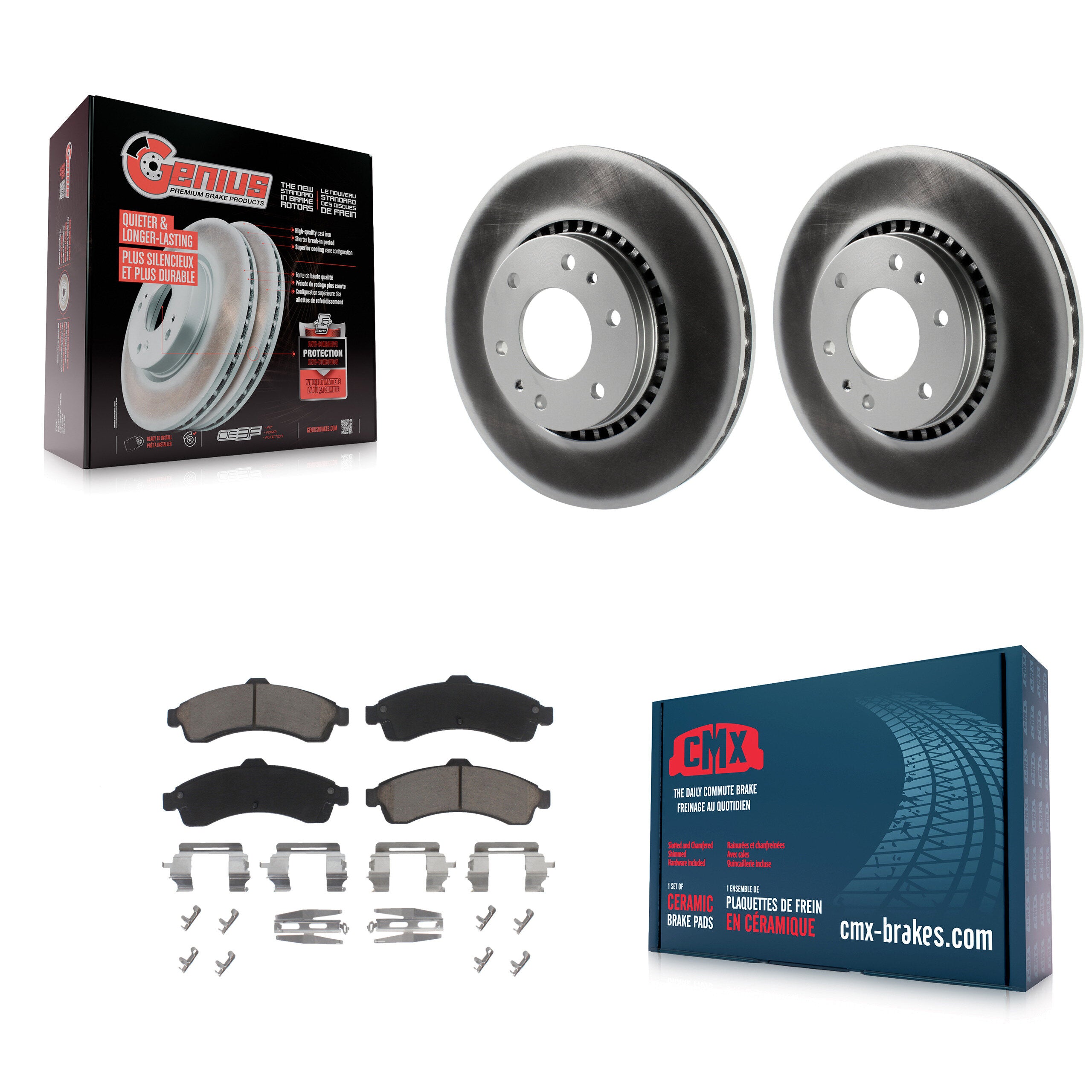 Transit Auto KGC-100267 Disc Brake Kit for 2002-2006 Isuzu Ascender, GMC Envoy and More - Front