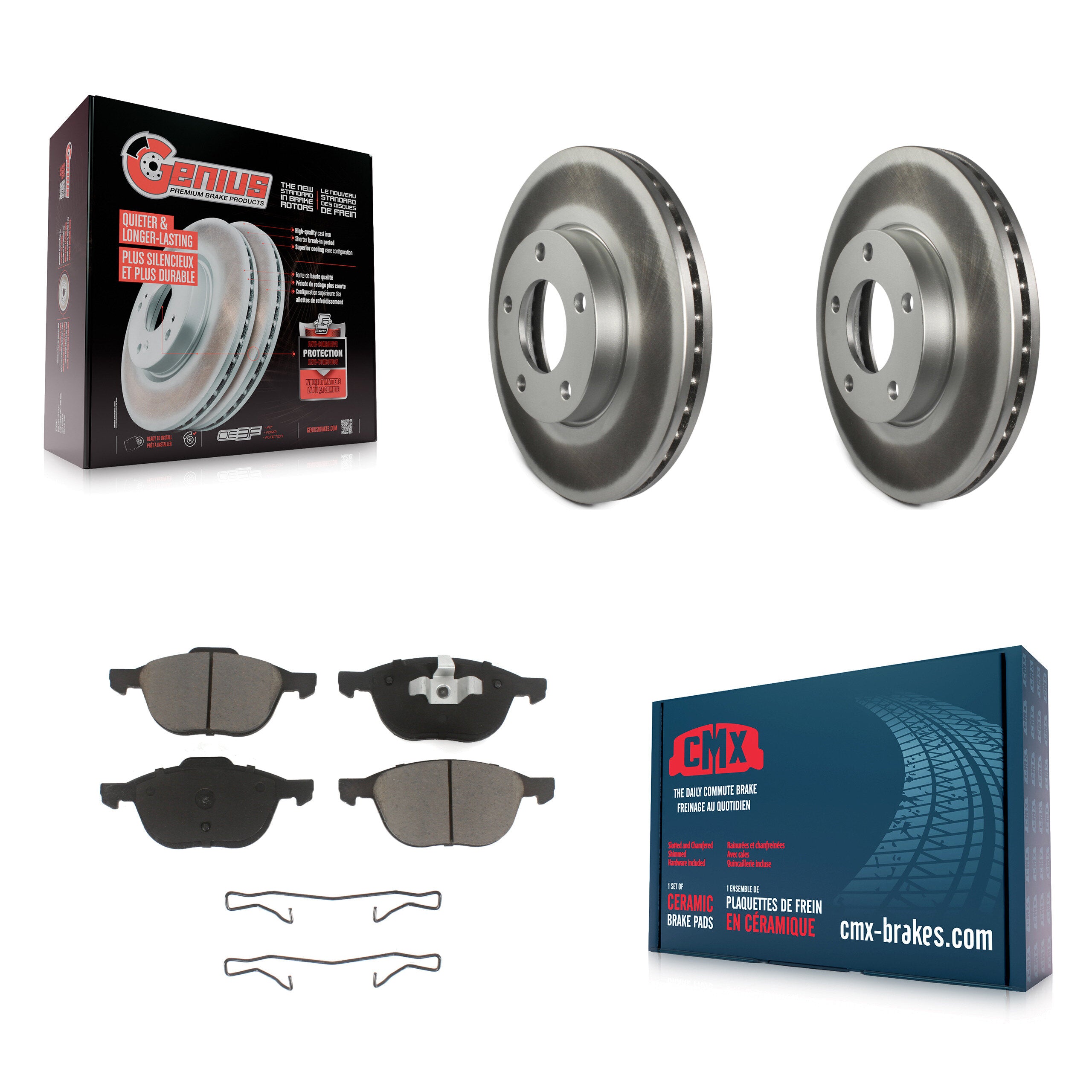 Transit Auto KGC-100277 Disc Brake Kit for 2004-2013 Mazda 3 Sport, Mazda 3 - Front