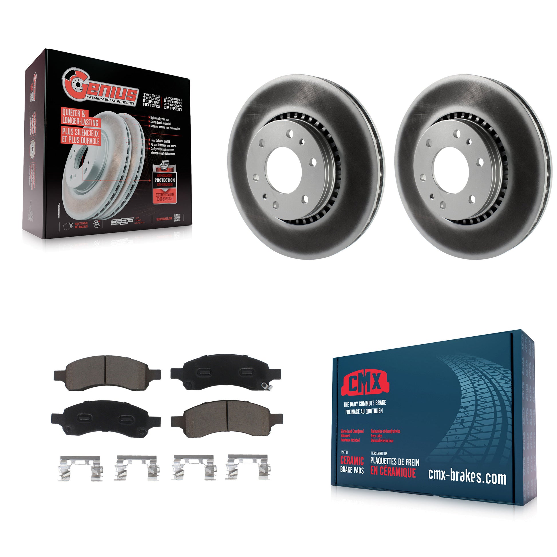 Transit Auto KGC-100298 Disc Brake Kit for 2006-2009 GMC Envoy, Saab 9-7x and More - Front