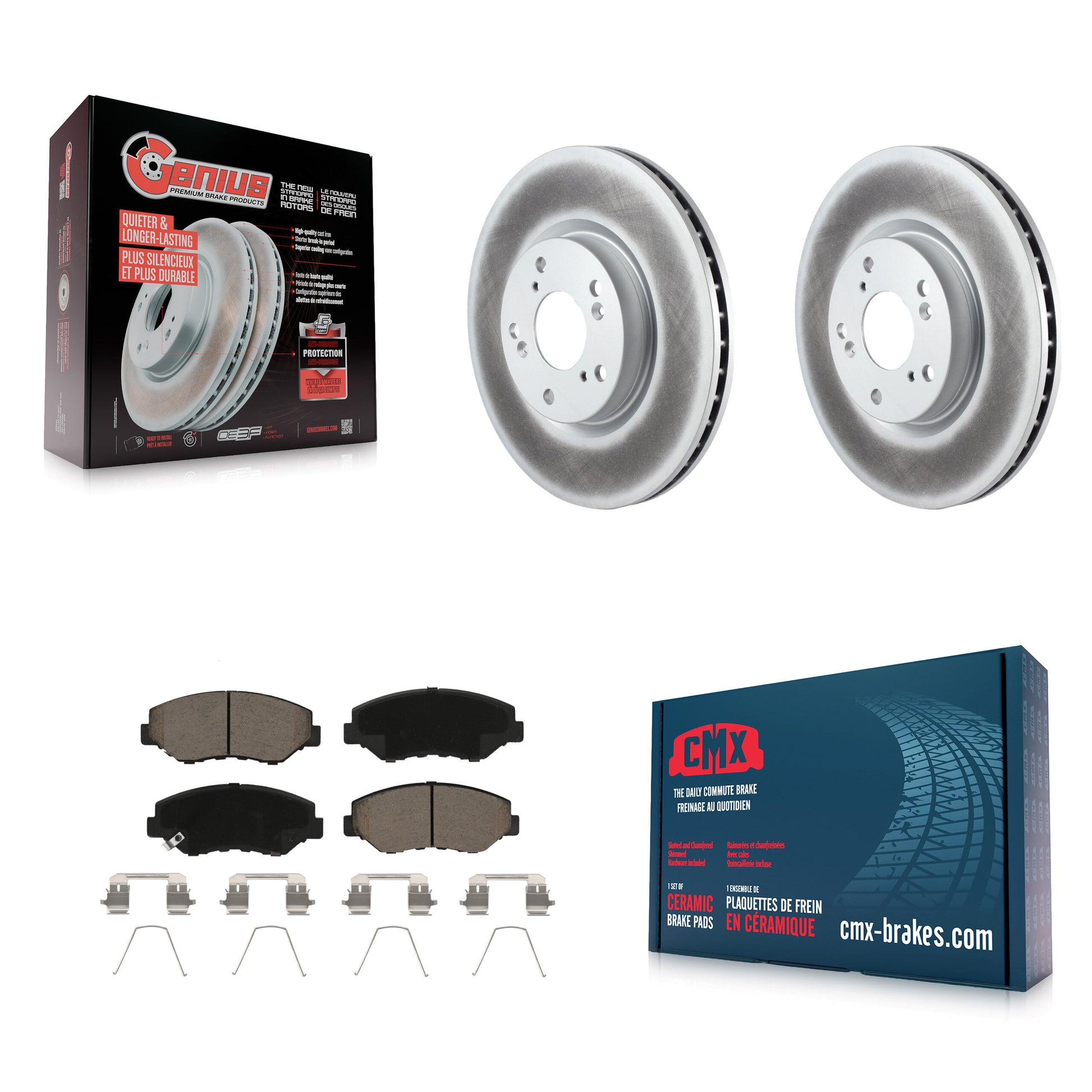 Transit Auto KGC-100308 Disc Brake Kit for 2005-2015 Acura ILX, Honda Civic, Honda CR-V - Front