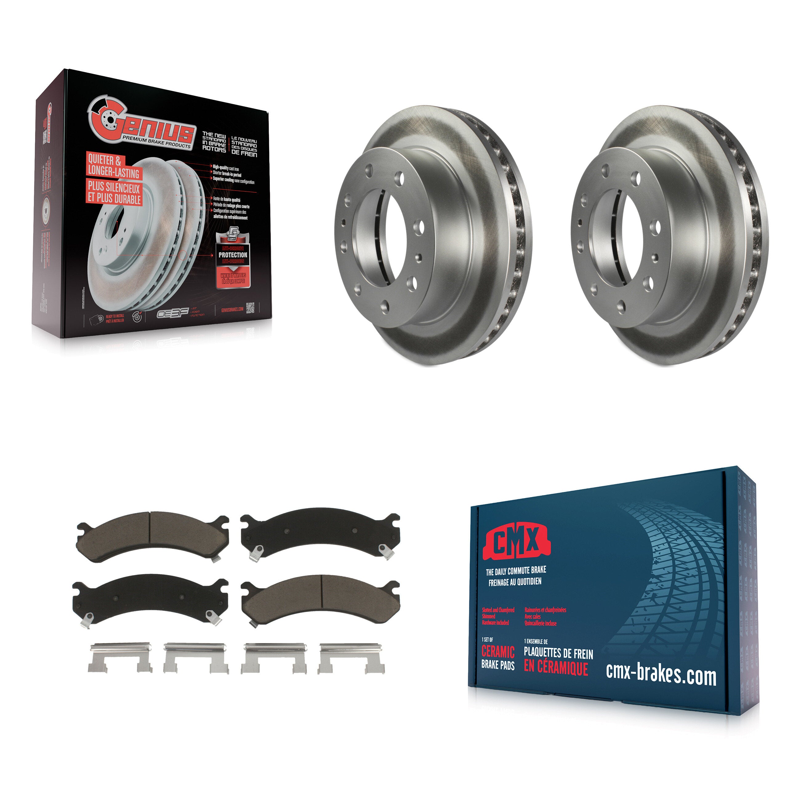 Transit Auto KGC-100328 Disc Brake Kit for 1999-2020 GMC Savana 3500, Chevrolet Express 3500 and More - Front