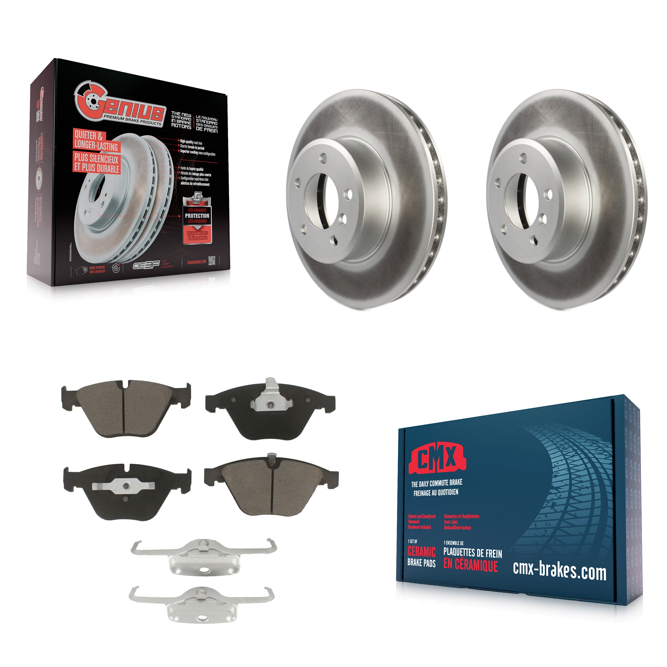 Transit Auto KGC-100335 Disc Brake Kit for 2004-2010 BMW 528i xDrive, BMW 535i xDrive and More - Front