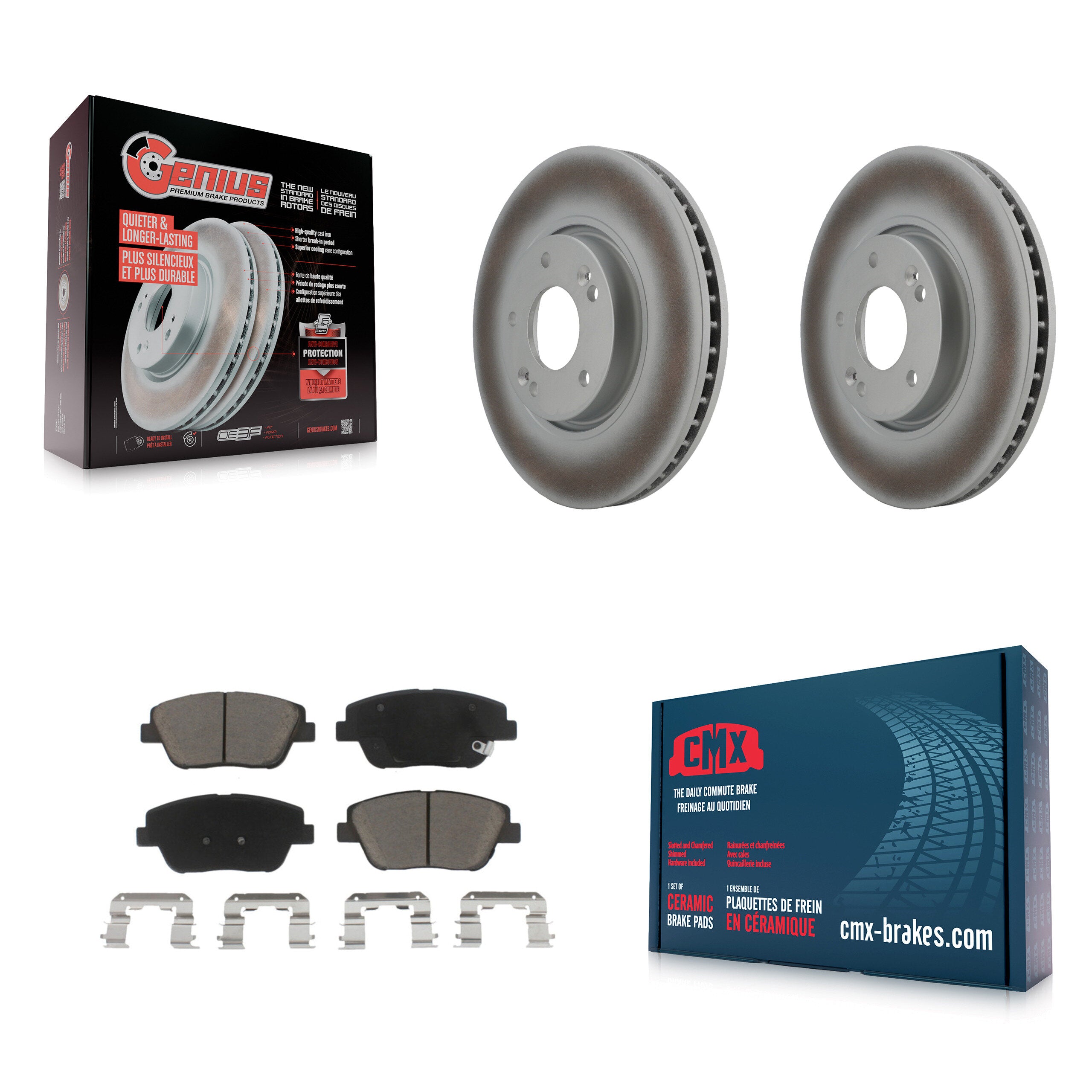 Transit Auto KGC-100345 Disc Brake Kit for 2011-2016 Kia Optima, Hyundai Sonata - Front