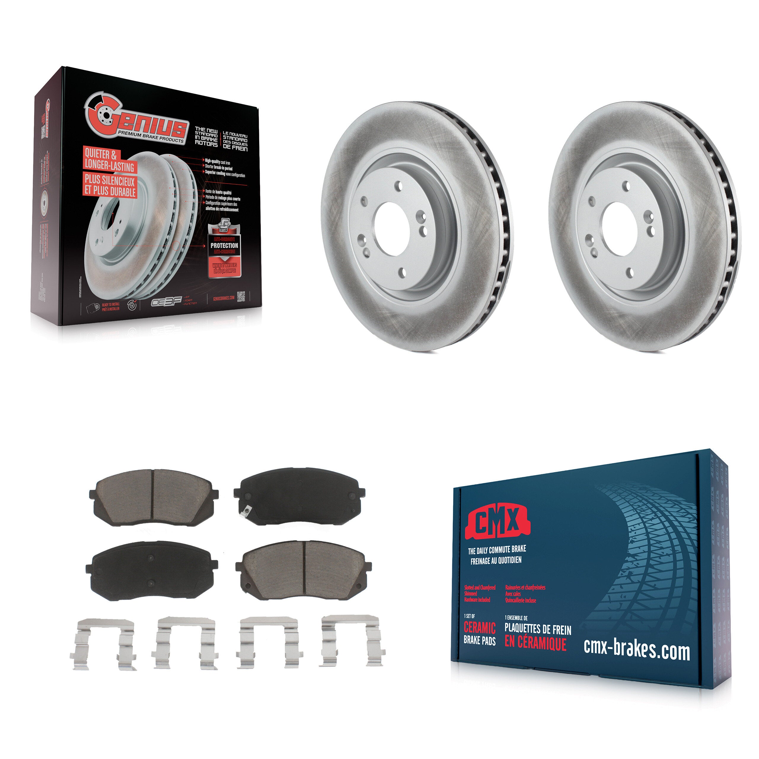 Transit Auto KGC-100352 Disc Brake Kit for 2014-2017 Hyundai Sonata, Hyundai Tucson, Kia Cadenza - Front