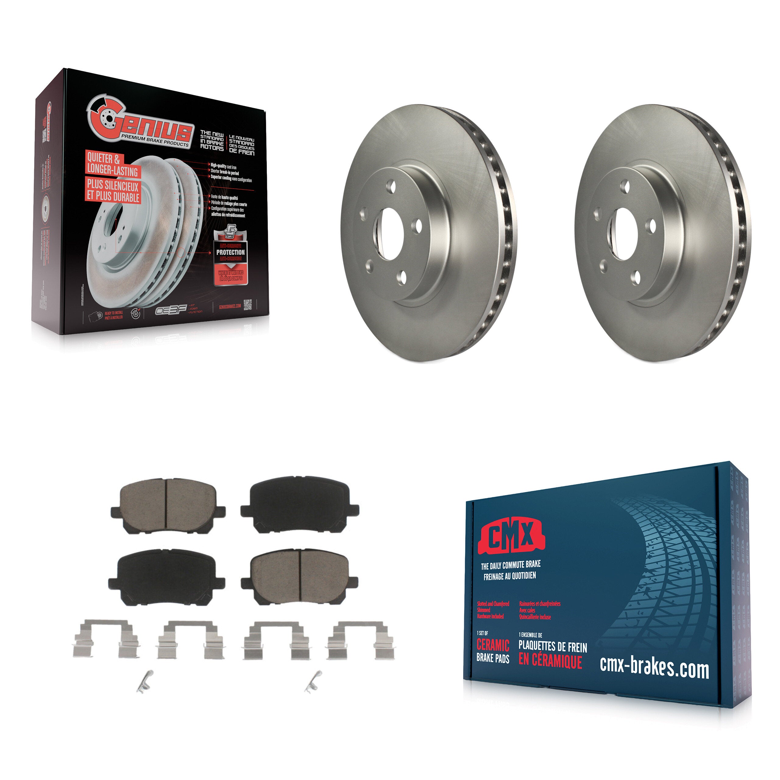 Transit Auto KGC-100371 Disc Brake Kit for 2003-2008 Pontiac Vibe, Toyota Corolla, Toyota Matrix - Front