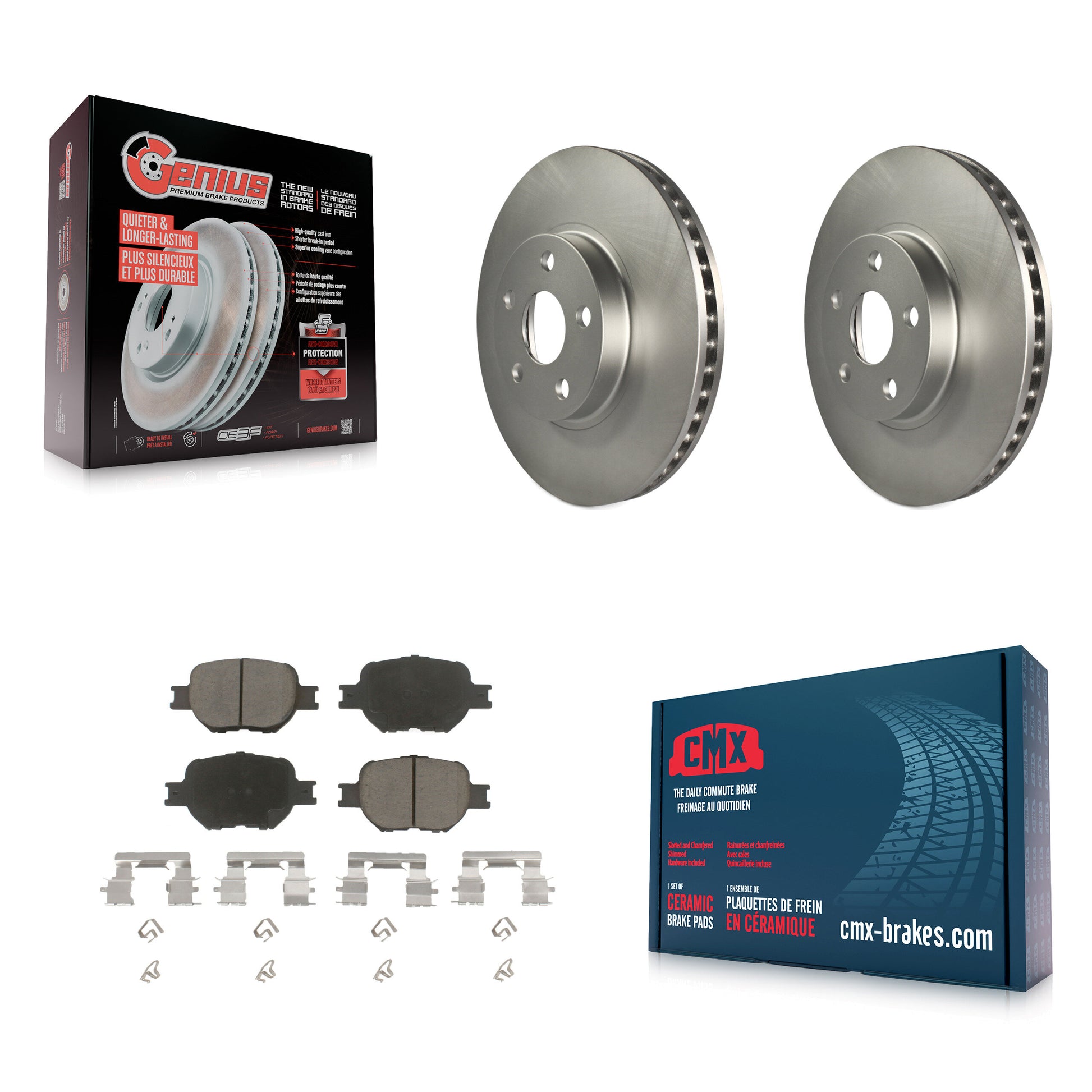 Transit Auto KGC-100372 Disc Brake Kit for 2000-2010 Scion tC, Toyota Celica - Front