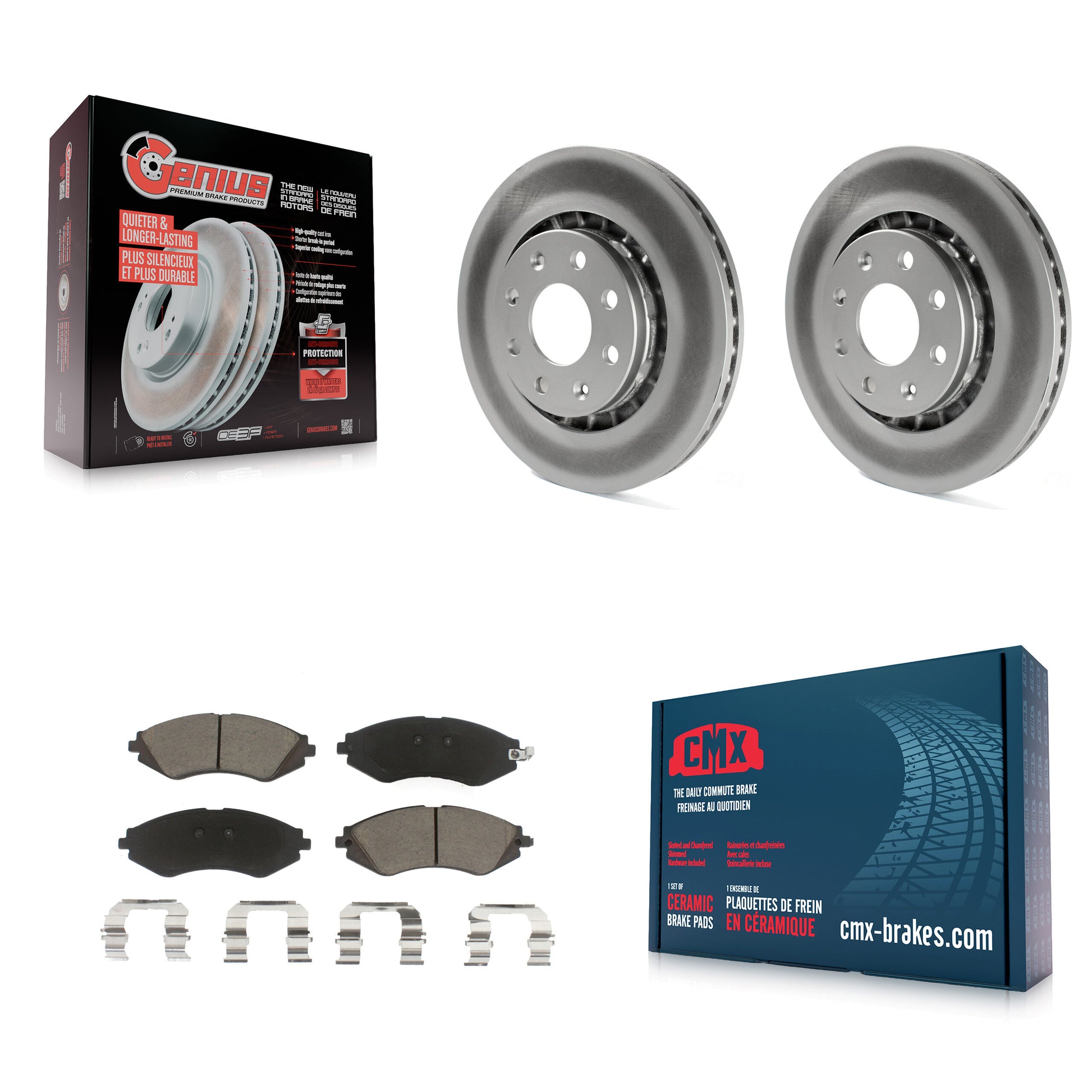 Transit Auto KGC-100397 Disc Brake Kit for 1999-2016 Chevrolet Spark EV, Chevrolet Spark and More - Front