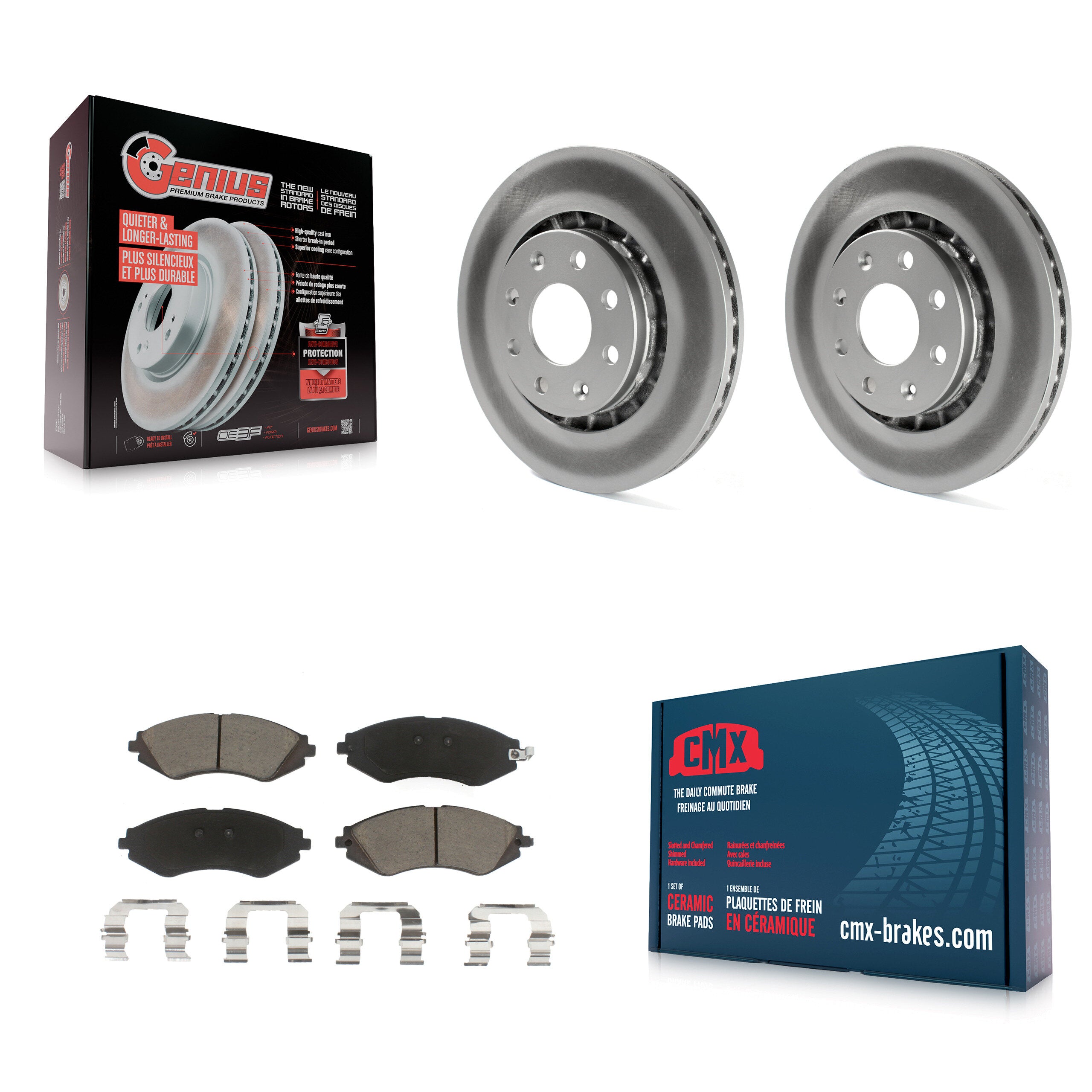 Transit Auto KGC-100397 Disc Brake Kit for 1999-2016 Chevrolet Spark EV, Chevrolet Spark and More - Front