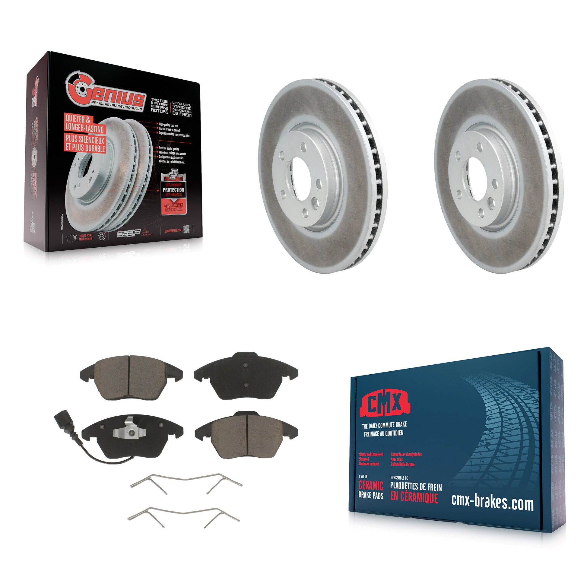 Transit Auto KGC-100408 Disc Brake Kit for 2009-2012 Volkswagen CC - Front