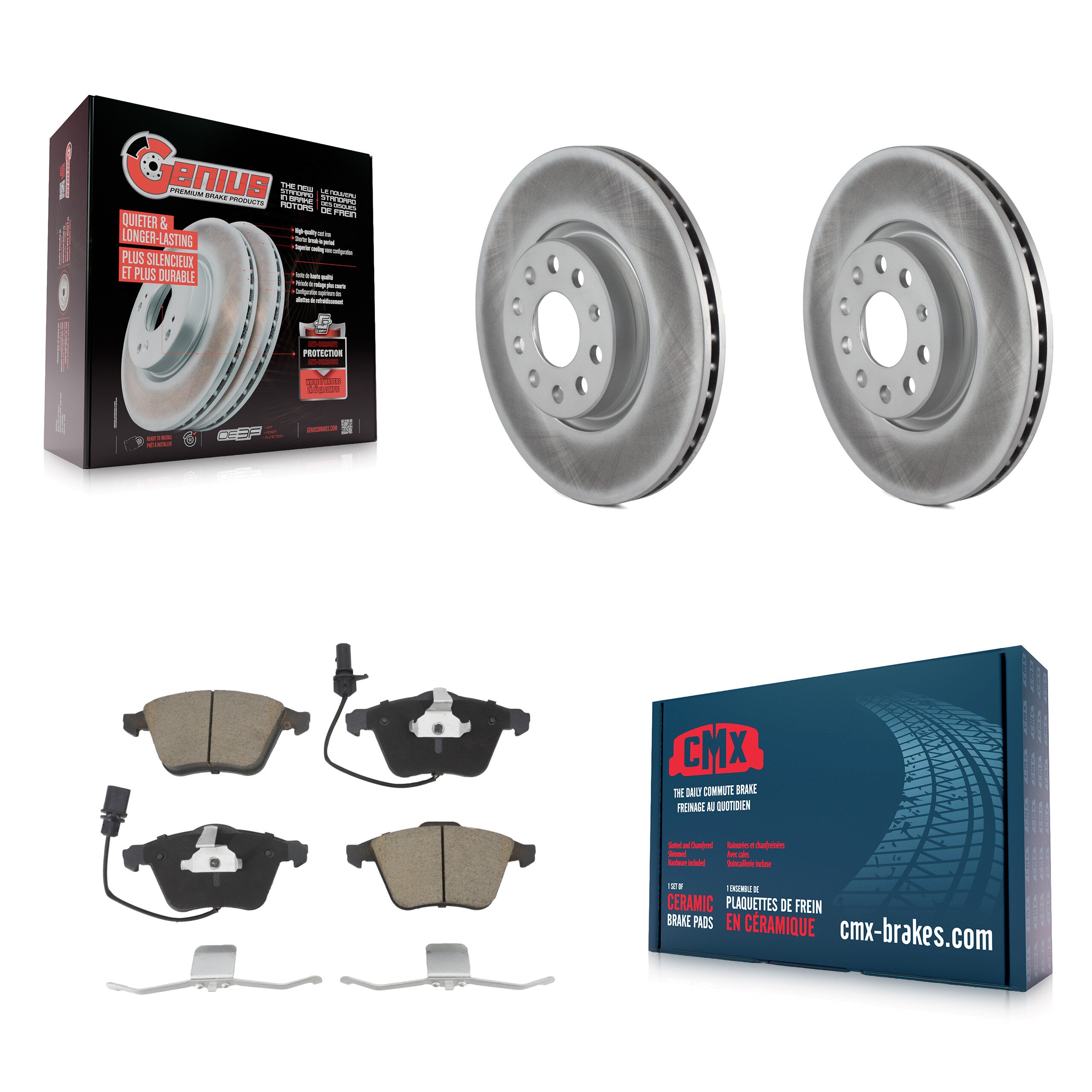 Transit Auto KGC-100411 Disc Brake Kit for 2008-2012 Volkswagen CC, Volkswagen R32 - Front