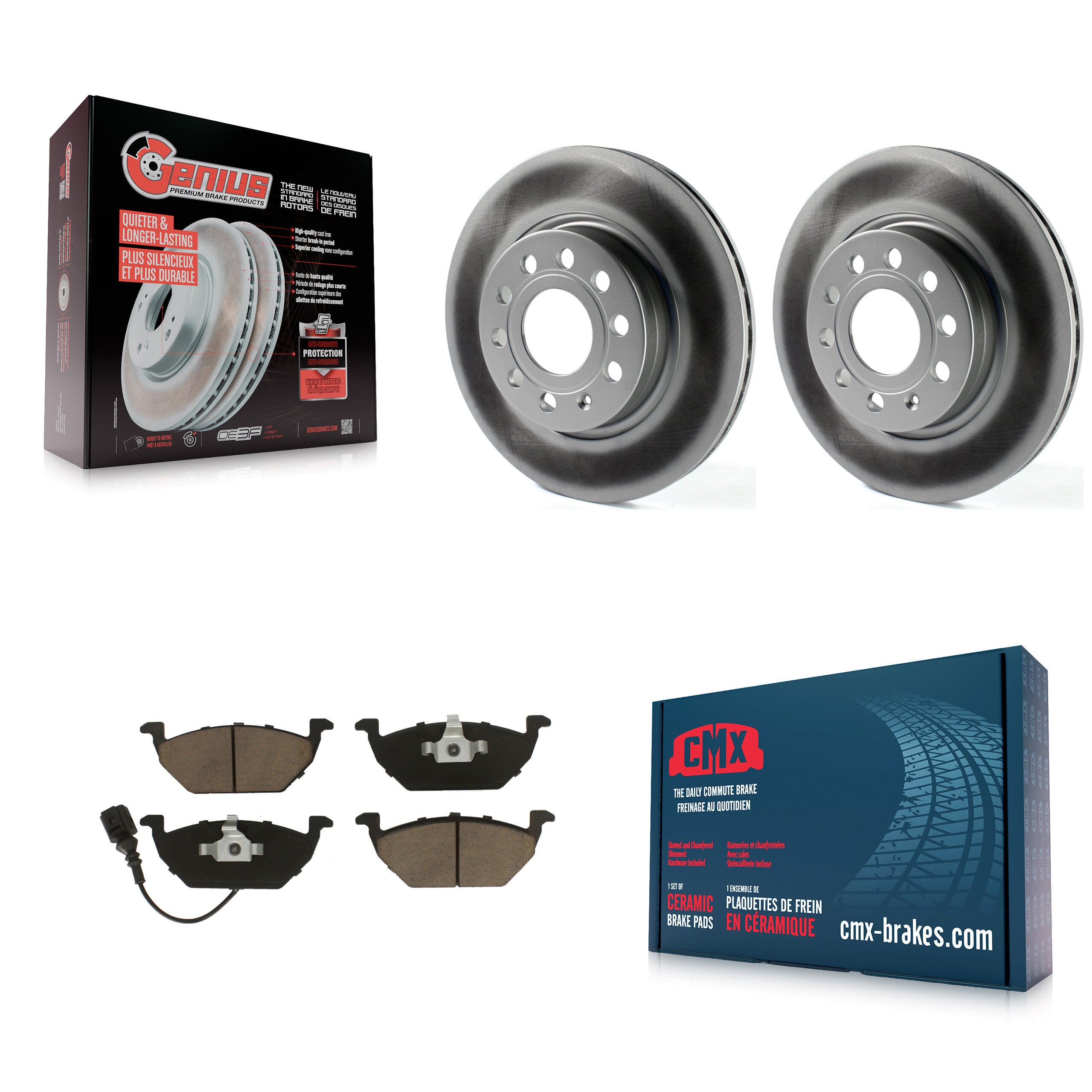 Transit Auto KGC-100412 Disc Brake Kit for 2011-2015 Volkswagen Jetta - Front